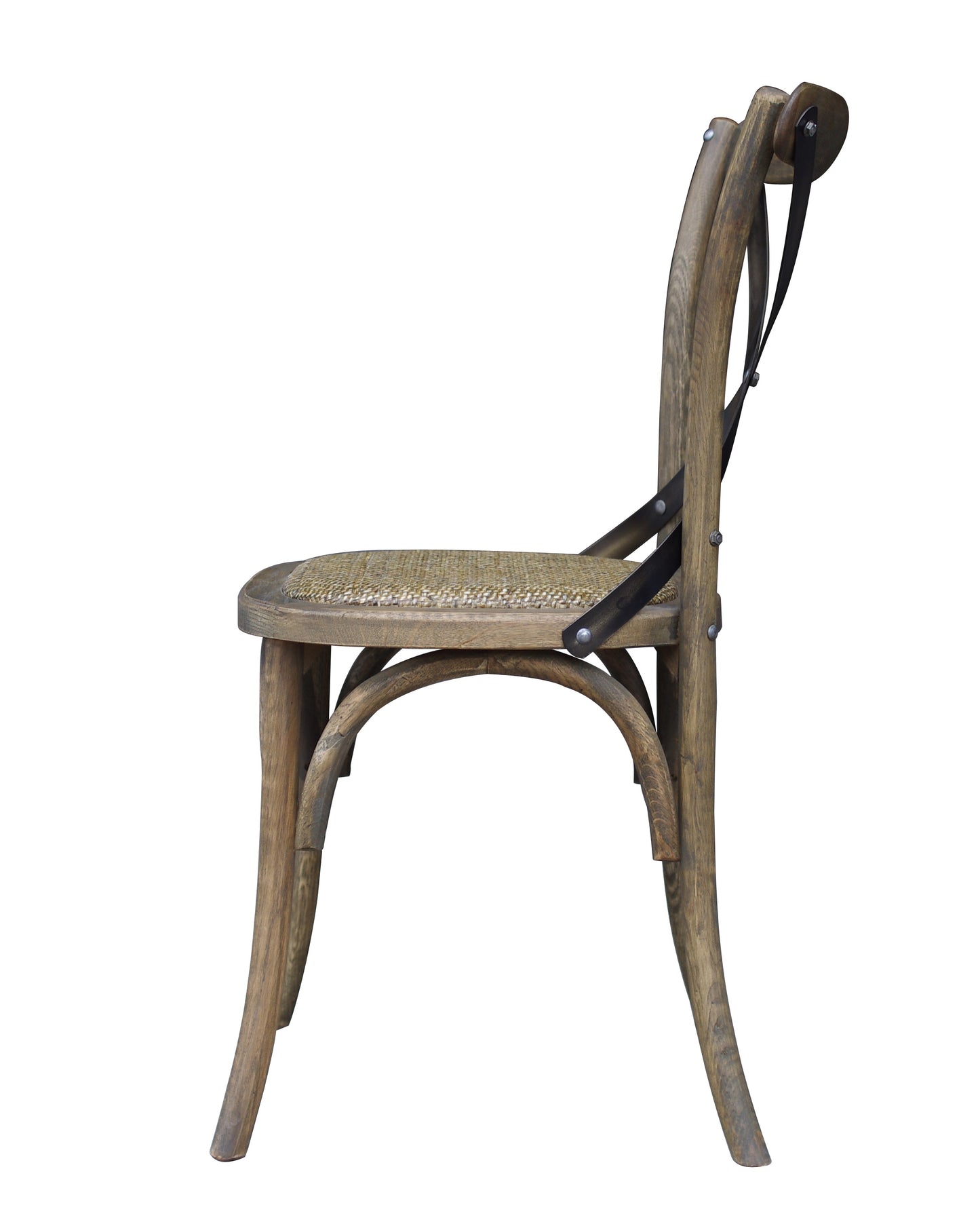 X Side Chair, Oak & Iron - pair
