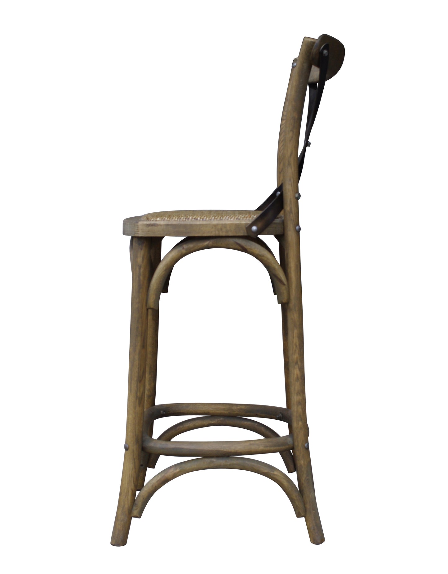 X Counter Stool 26", Oak & Iron - pair