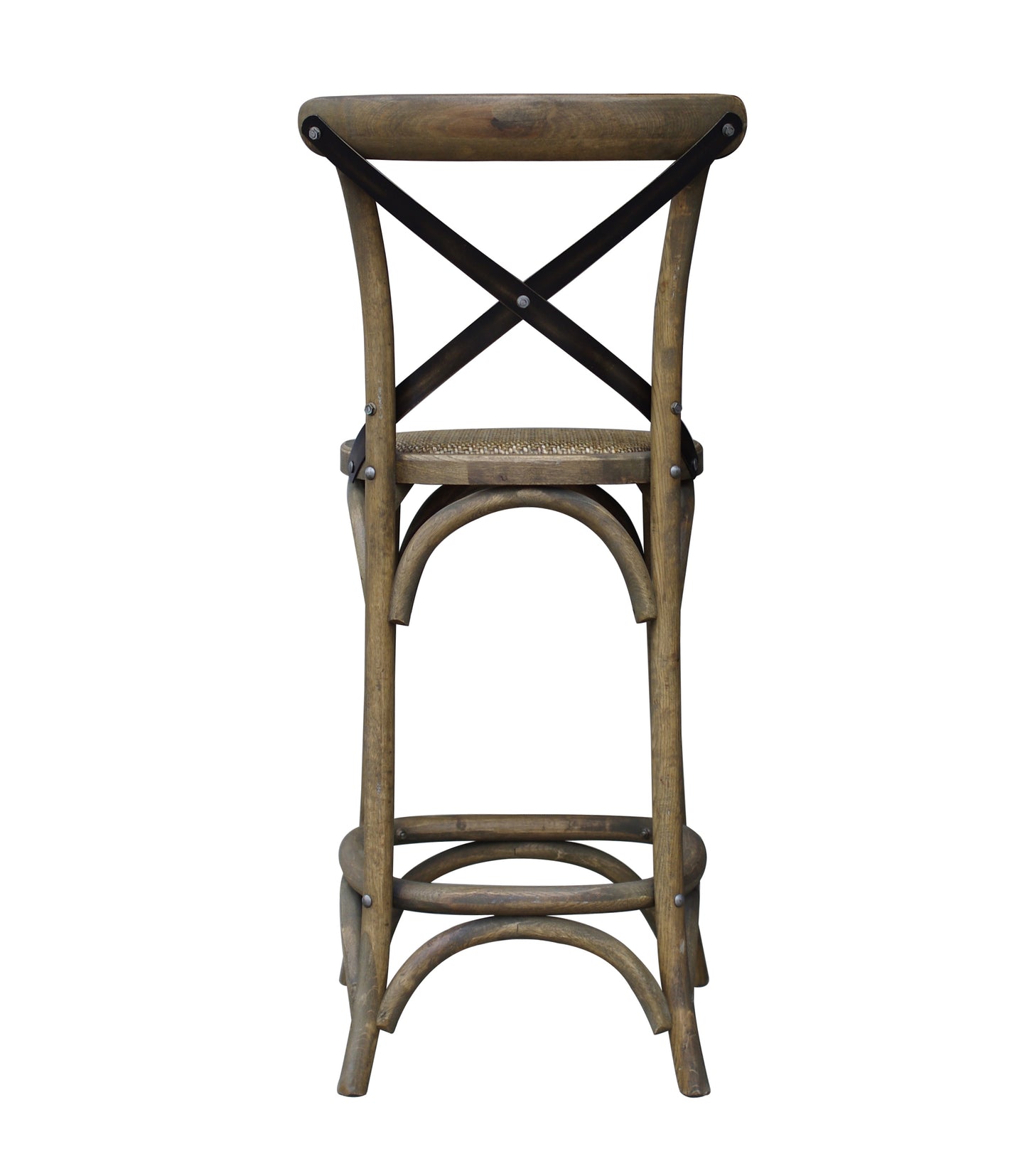 X Counter Stool 26", Oak & Iron - pair