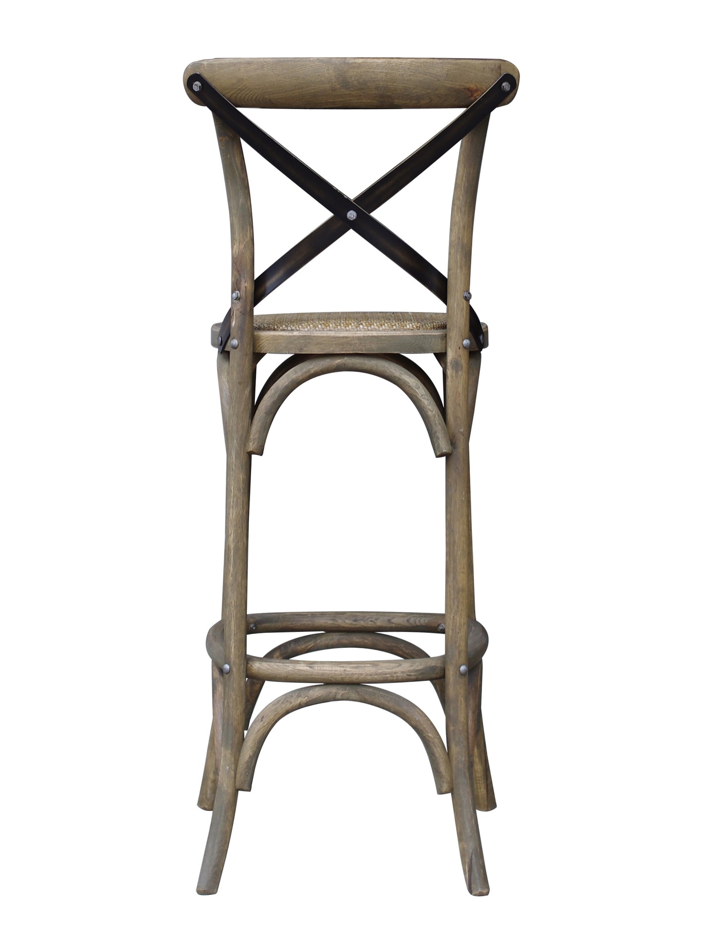 X Bar Stool 29", Oak & Iron - pair