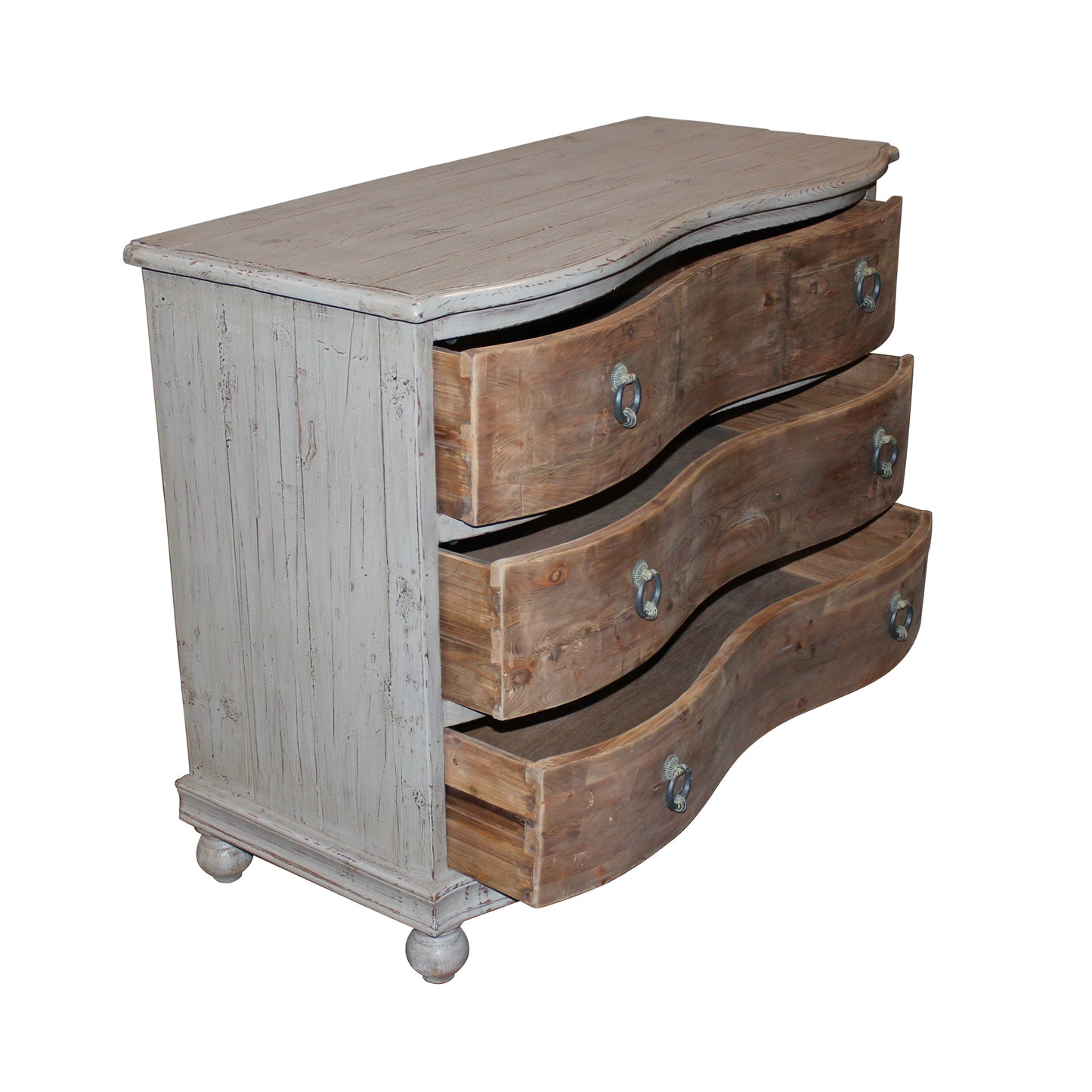 Madelyn 3 Drawer Chest, gray/natural