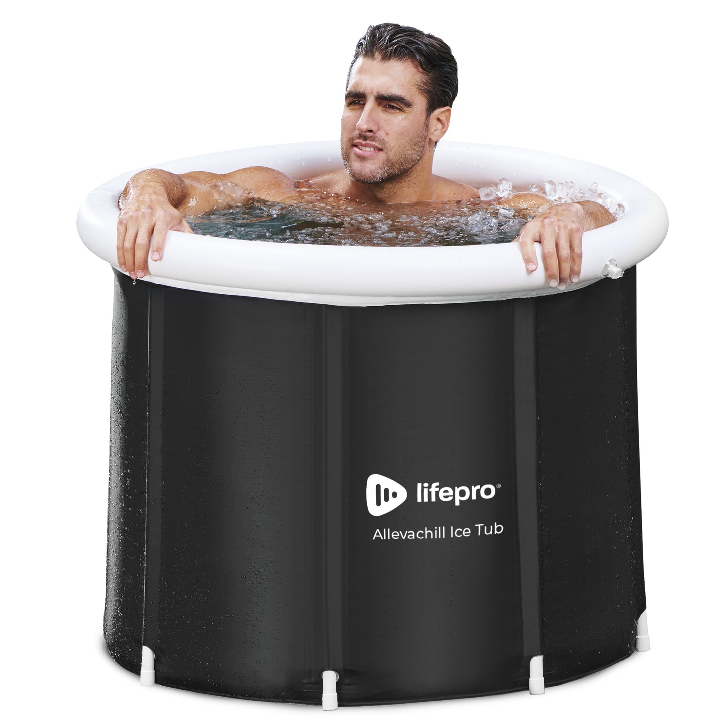 Lifepro Portable Ice Bath Tub with Lid and Storage Bag - Lightweight, Durable Cold Plunge Tub for Home Therapy Sessions -Home & Travel Ice Bath Tub for Adults and Athletes - 14°F - 122°F Temp, Outdoo