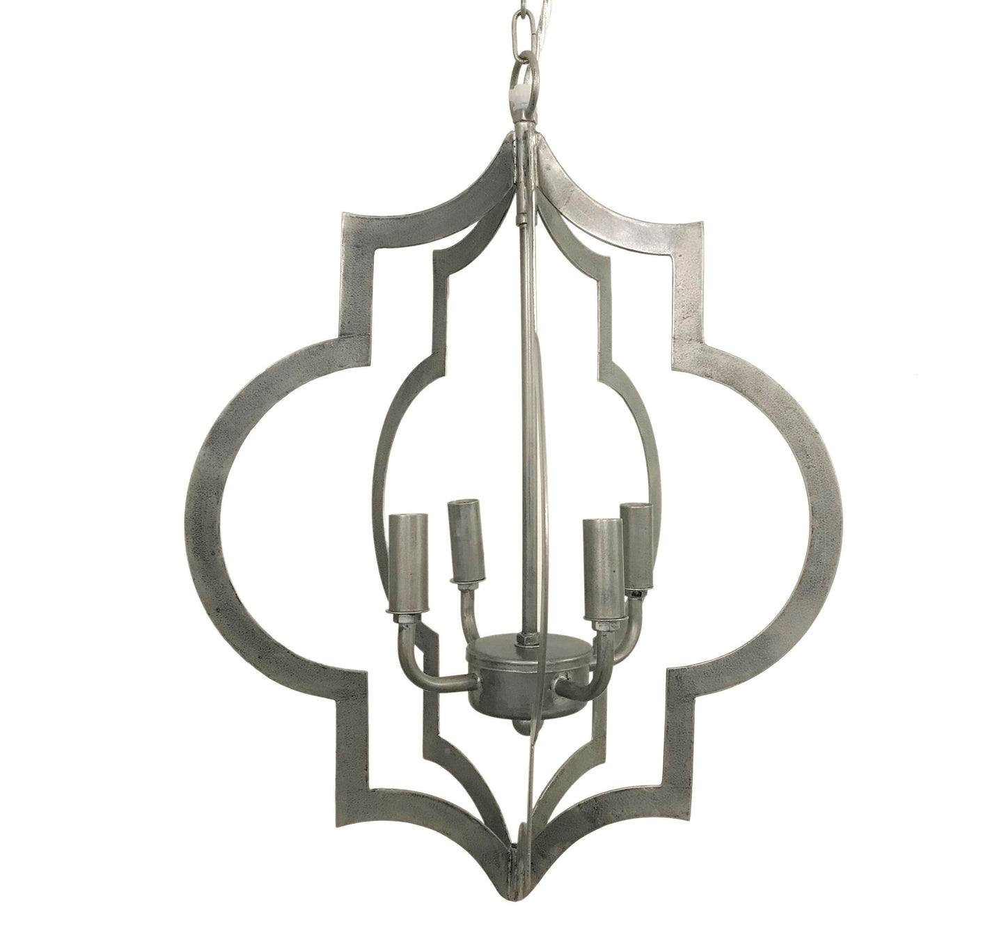 Nickel Quatrefoil Pendant Light