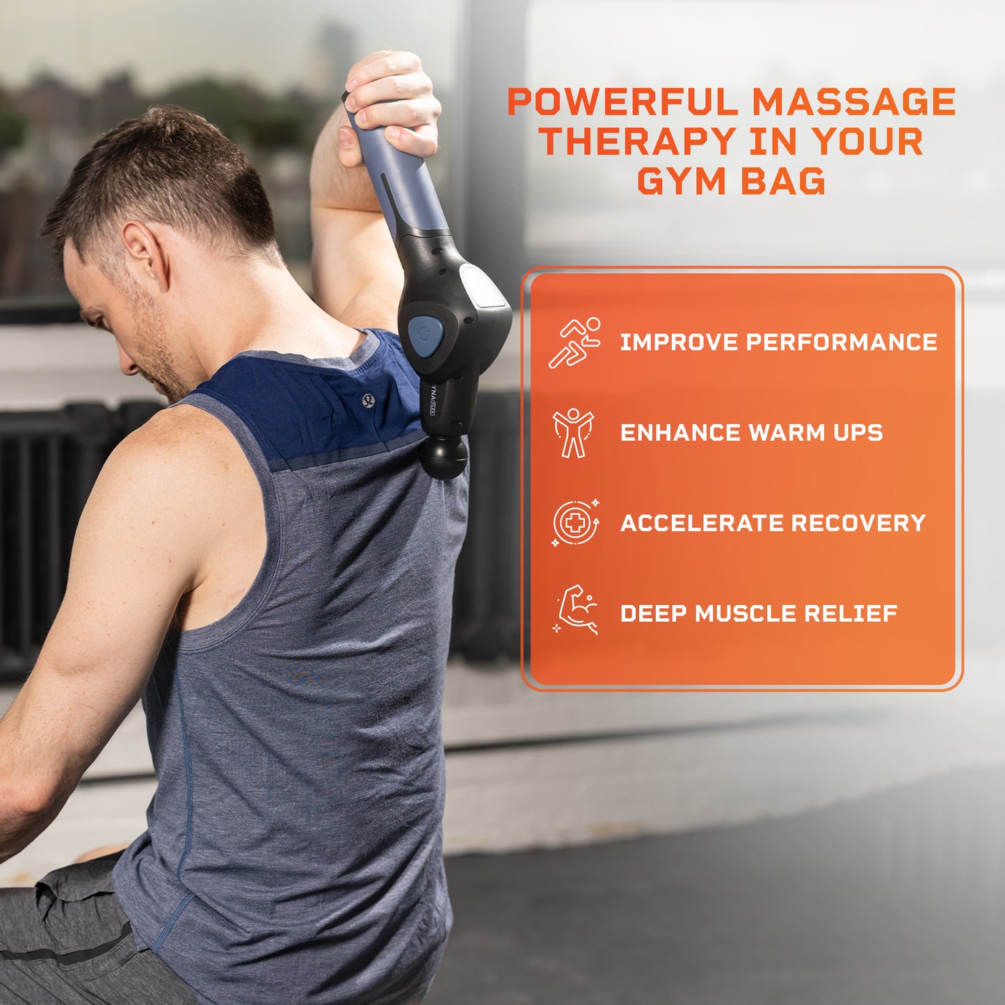 LifePro Sonic Flex Adjustable Deep Tissue Massage Gun - Heavy-Duty Deep Tissue Massager - Handheld Percussion Muscle Massage Gun with Percussion Massage Gun Deep Tissue for Pain Relief and Circulation