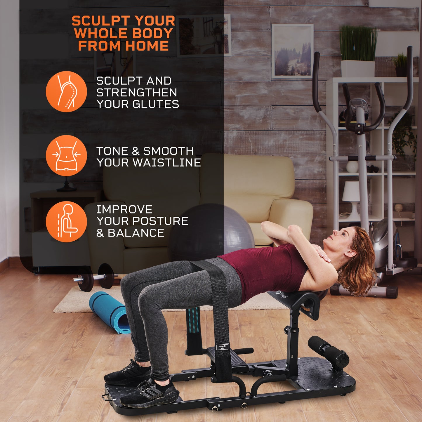 Lifepro 2-in-1 Sissy Squat Machine & Glute Machine - Premium Squat Workout Machine & Glutes Workout Equipment for Home