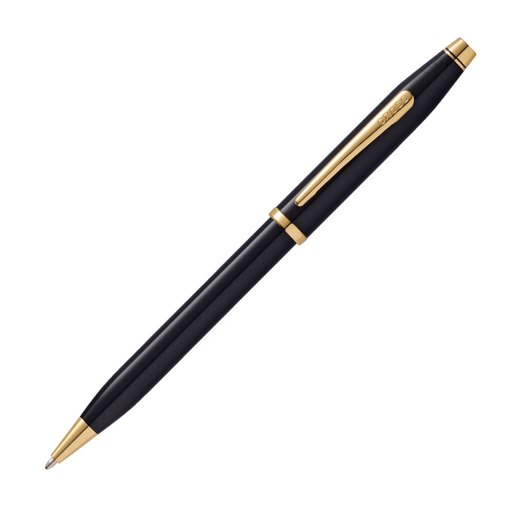 Cross Century II® Black Lacquer with 23KT Gold Plated Appointments Ballpoint Pen