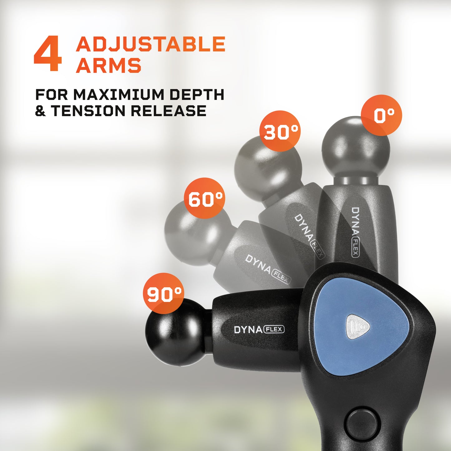 LifePro Sonic Flex Adjustable Deep Tissue Massage Gun - Heavy-Duty Deep Tissue Massager - Handheld Percussion Muscle Massage Gun with Percussion Massage Gun Deep Tissue for Pain Relief and Circulation