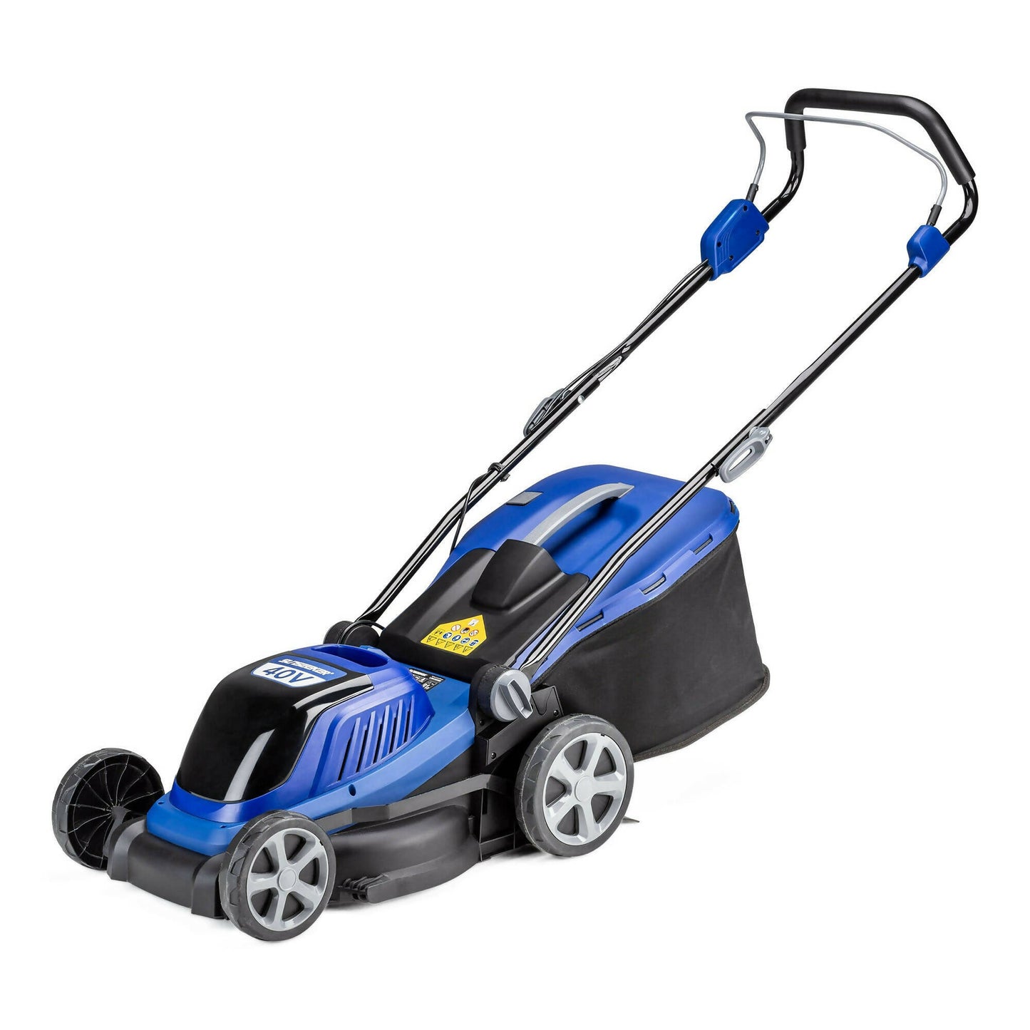 Wild Badger Power Cordless 20 Volt 16-inch Lawn Mower, Includes (2) 4.0 Ah Batteries and (2) Fast Chargers