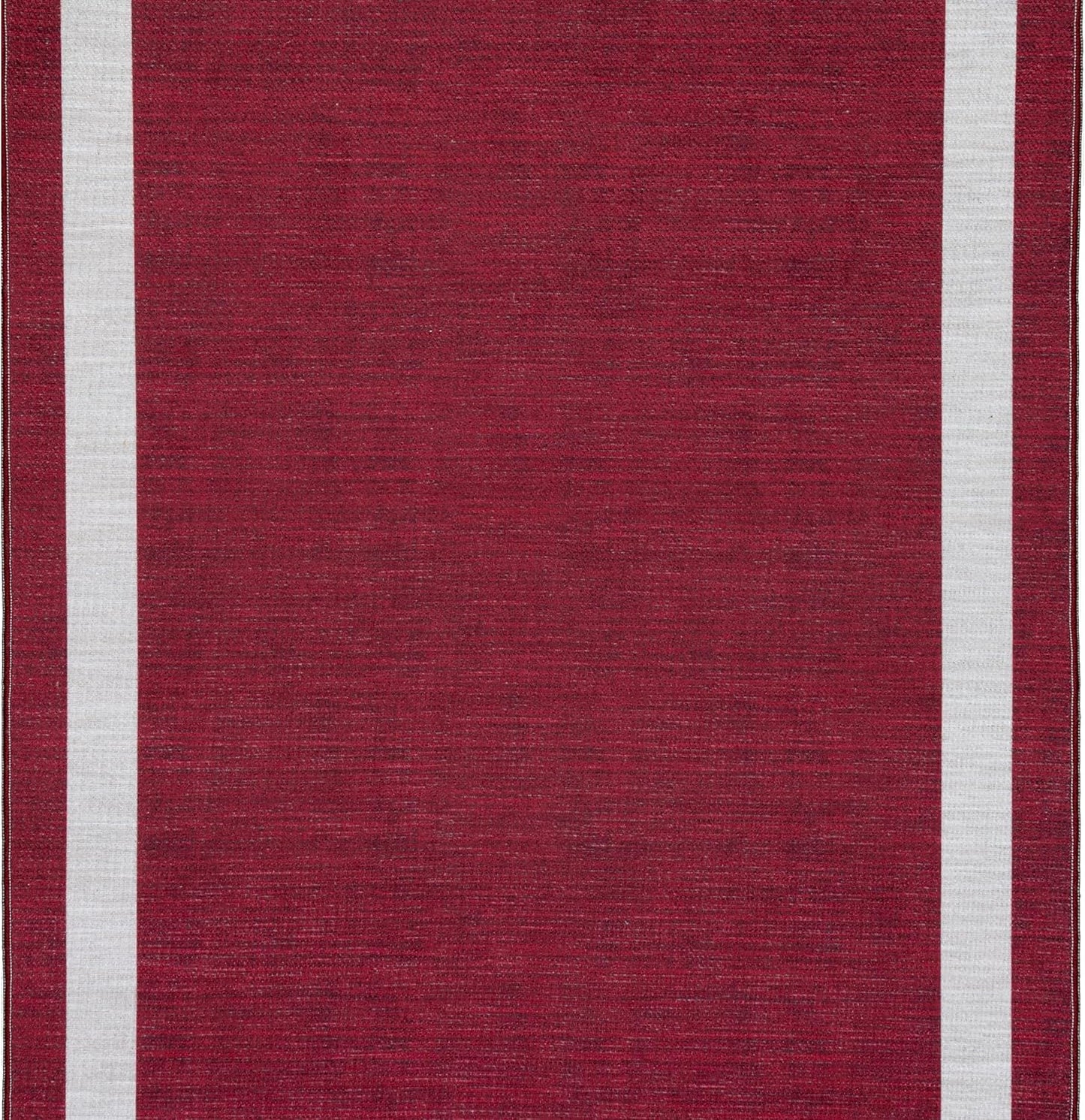 Playa Rug Machine Washable Area Rug With Non Slip Backing - Stain Resistant - Eco Friendly - Family and Pet Friendly - Everest Geometric Modern Bordered Burgundy&Creme Design