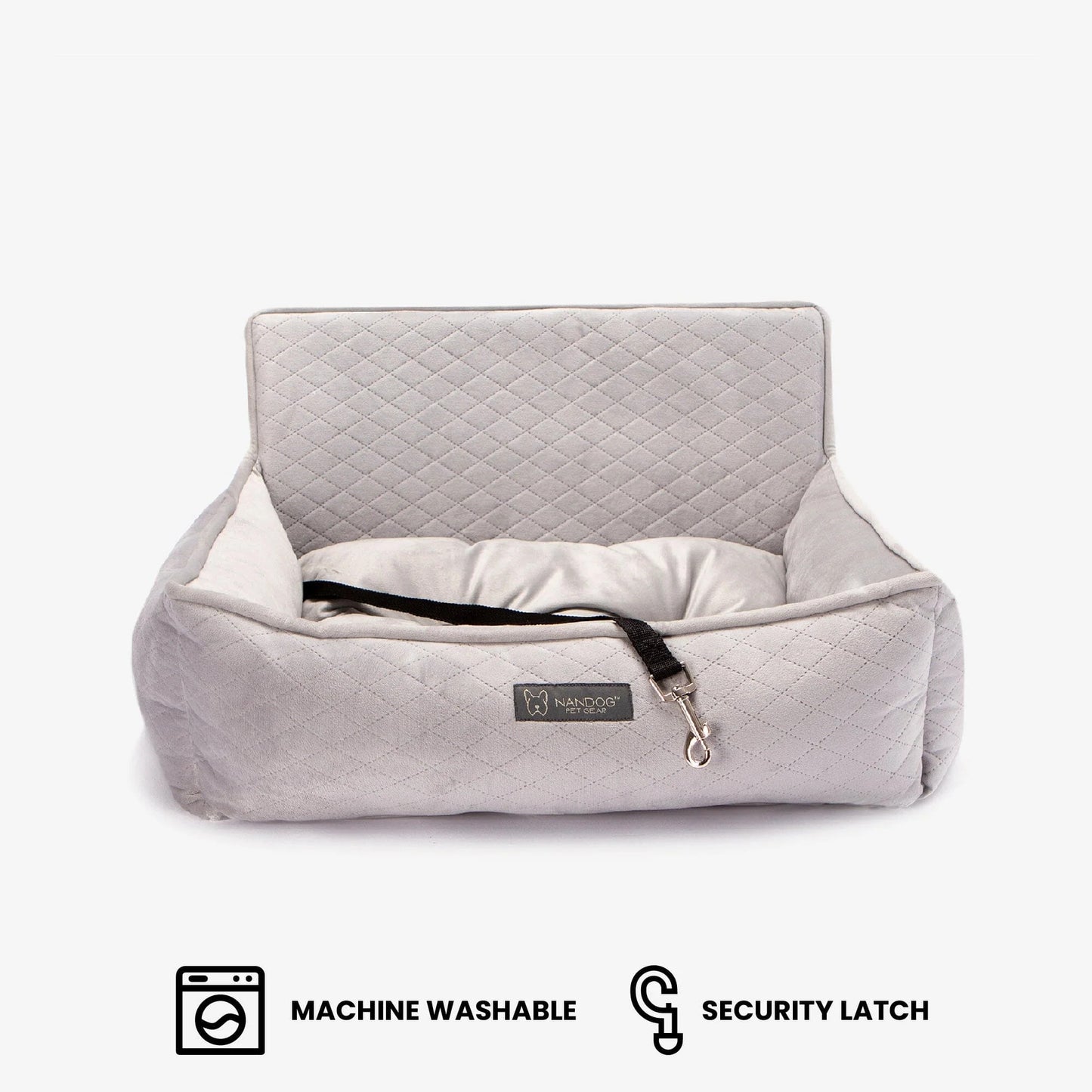 The NANDOG Car Seat medium in Pearl River Gray