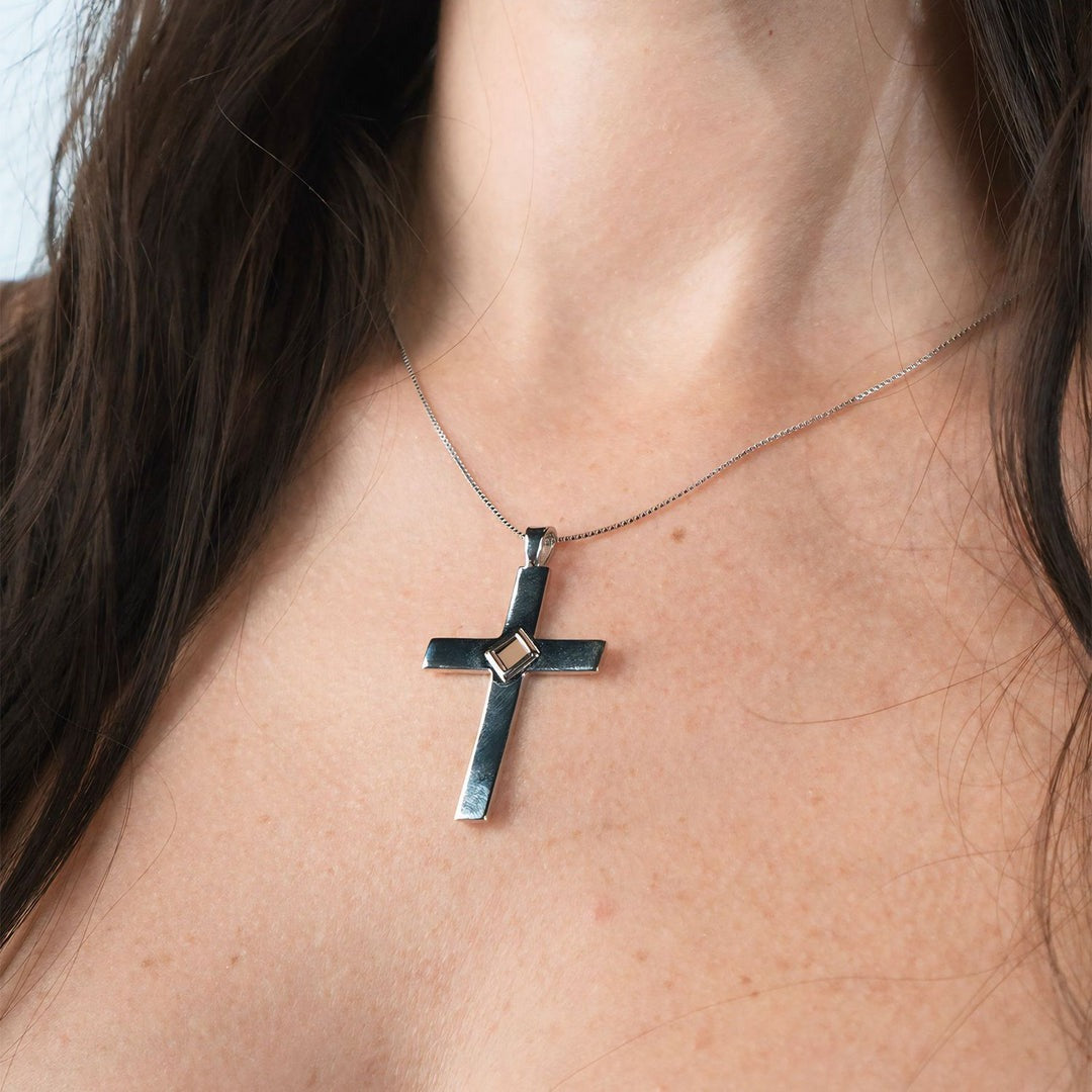 Classic Cross Necklace - Sterling Silver