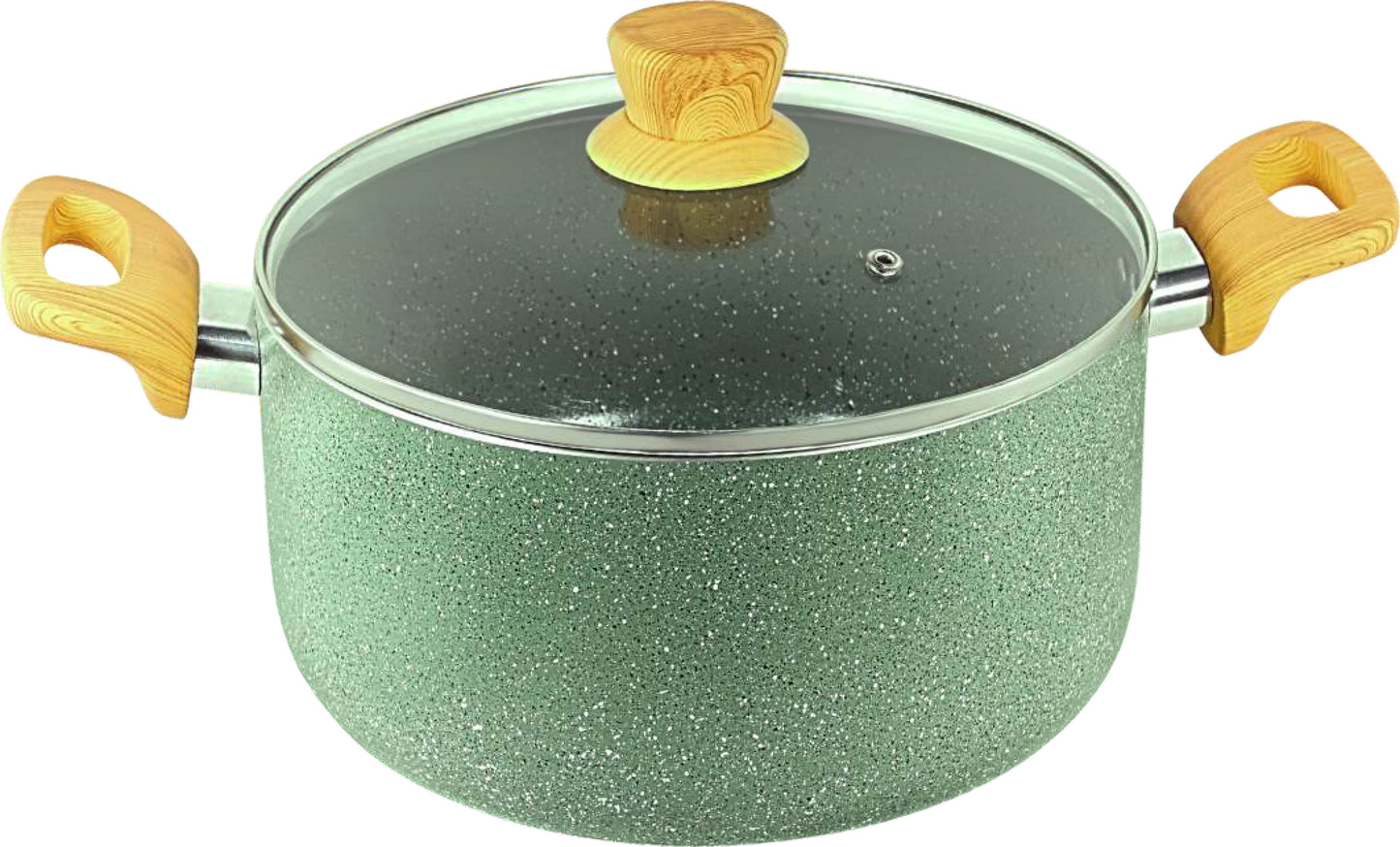 Blaze Granite Nonstick Cookware Green 12 Piece Set