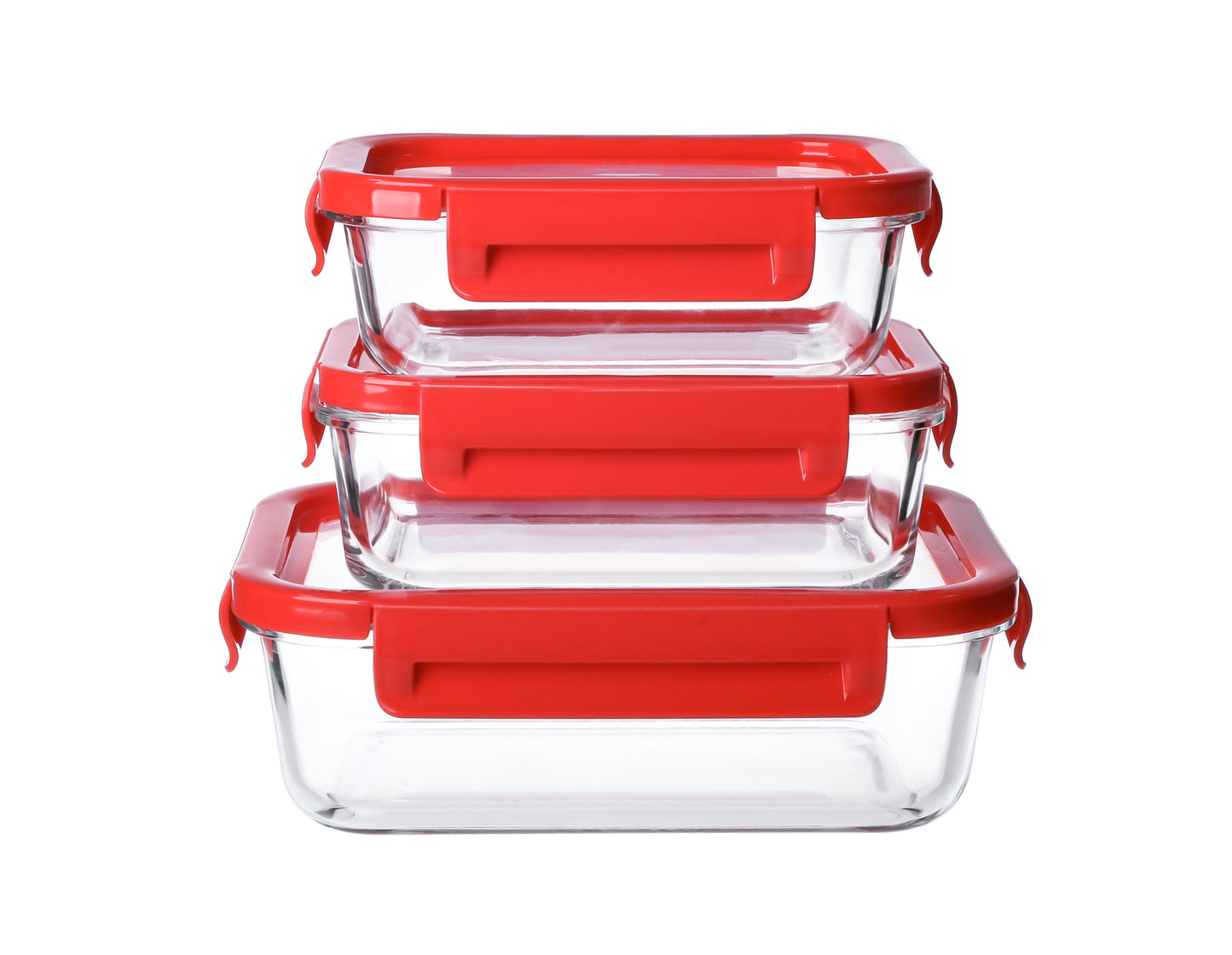 Delight King Glass Food Storage Containers Set with Lids – 6pcs, Leak-Proof, Heat & Cold Resistant, Multipurpose Kitchen Organizers – Durable Borosilicate Glass Meal Prep Containers