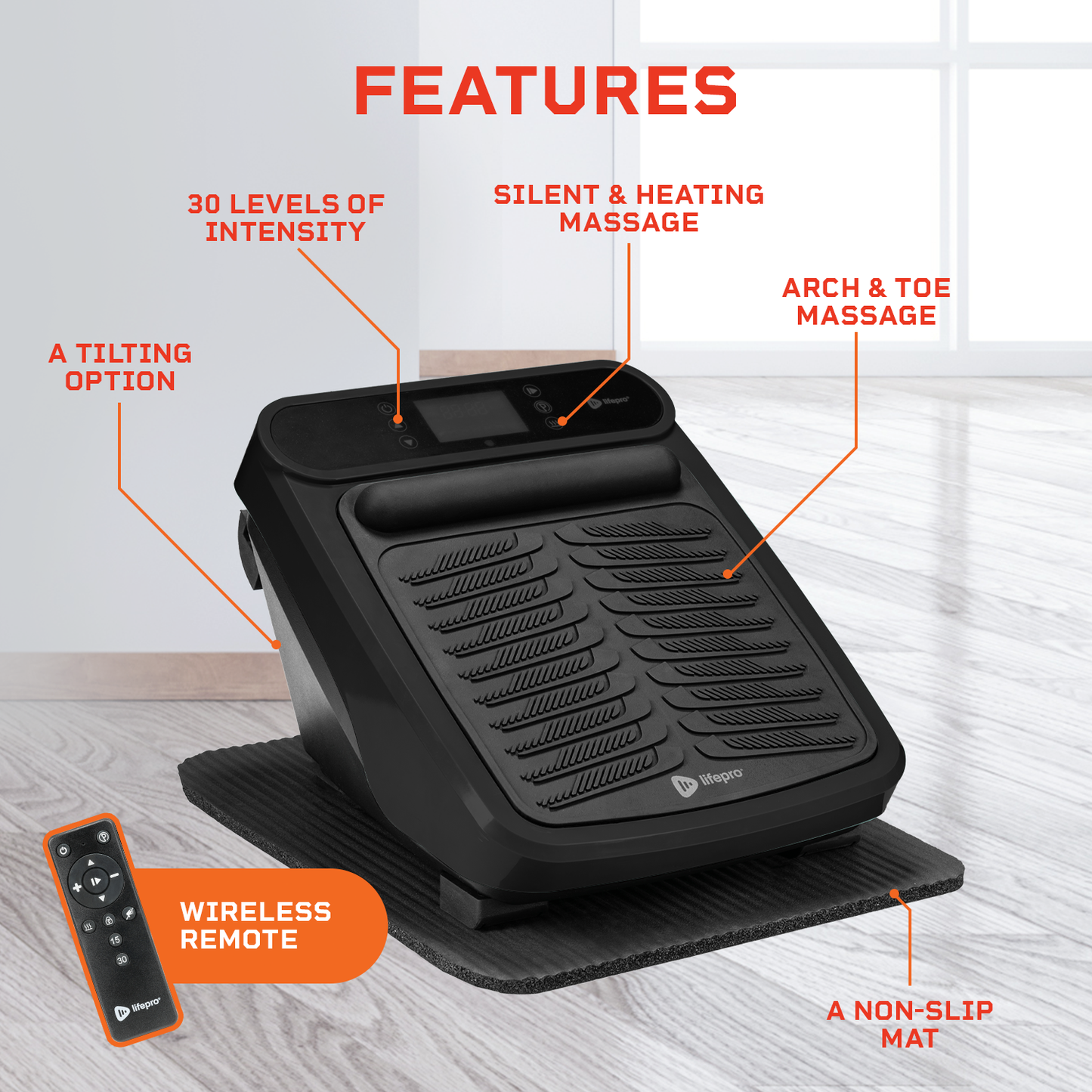 LifePro Foot Massager for Neuropathy - Relaxing Calf & Foot Therapy with Heat Option for Maximum Soothing Effect, Blood Revitalization
