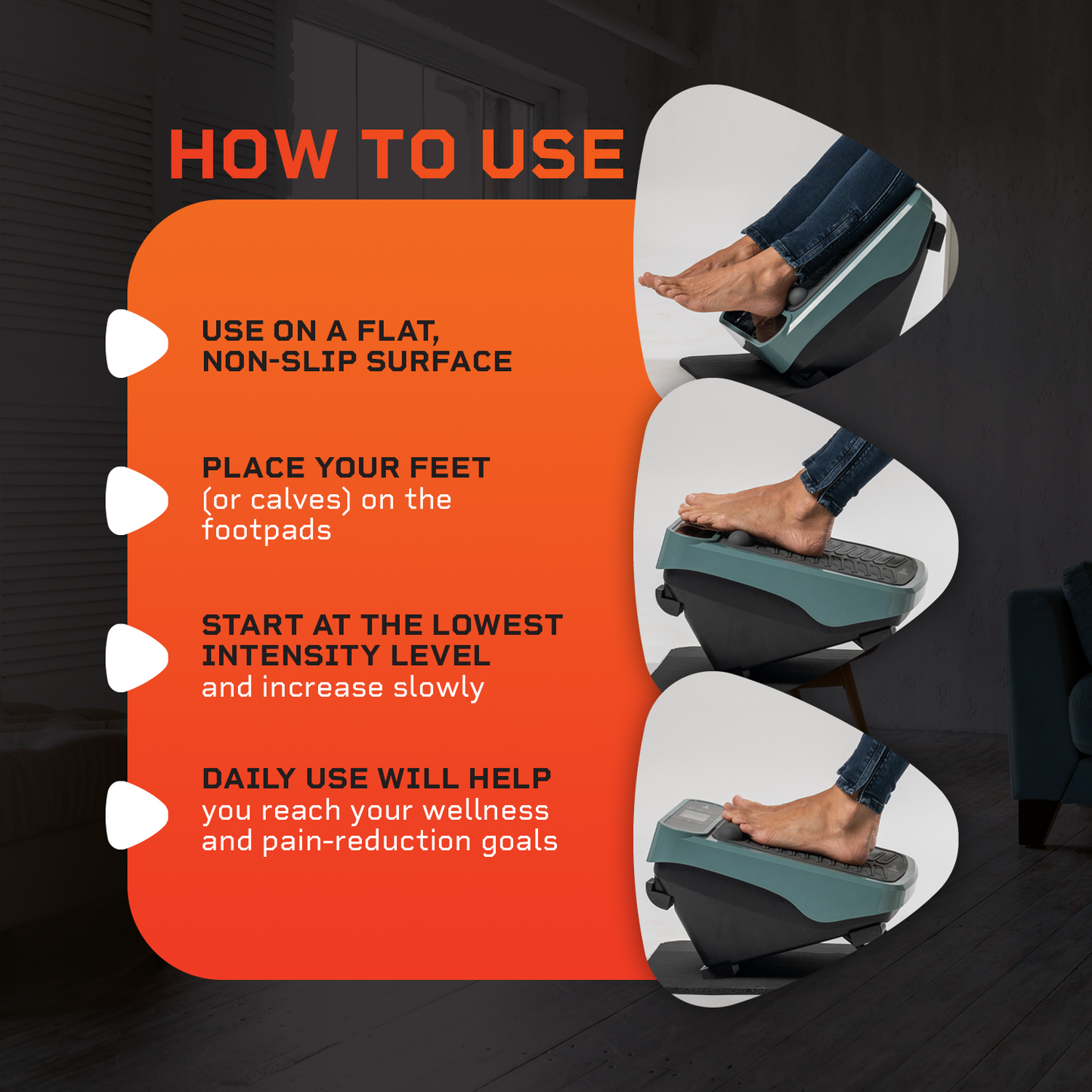 LifePro Foot Massager for Neuropathy - Relaxing Calf & Foot Therapy with Heat Option for Maximum Soothing Effect, Blood Revitalization
