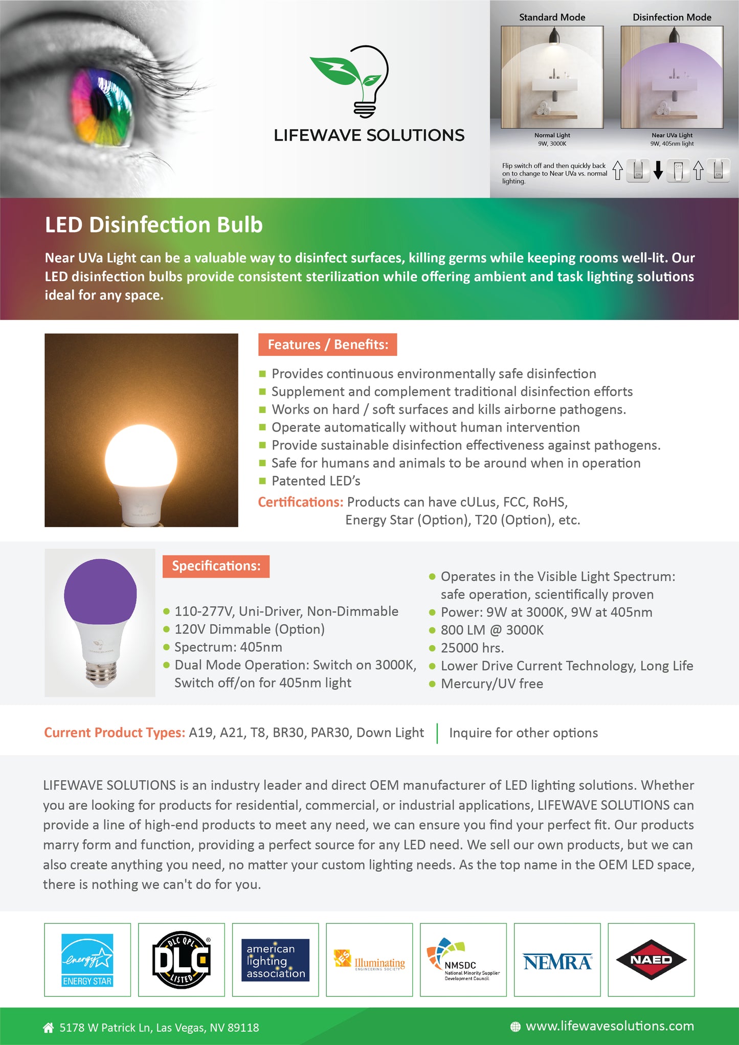 LifeWave Solutions LED Germ Bulb