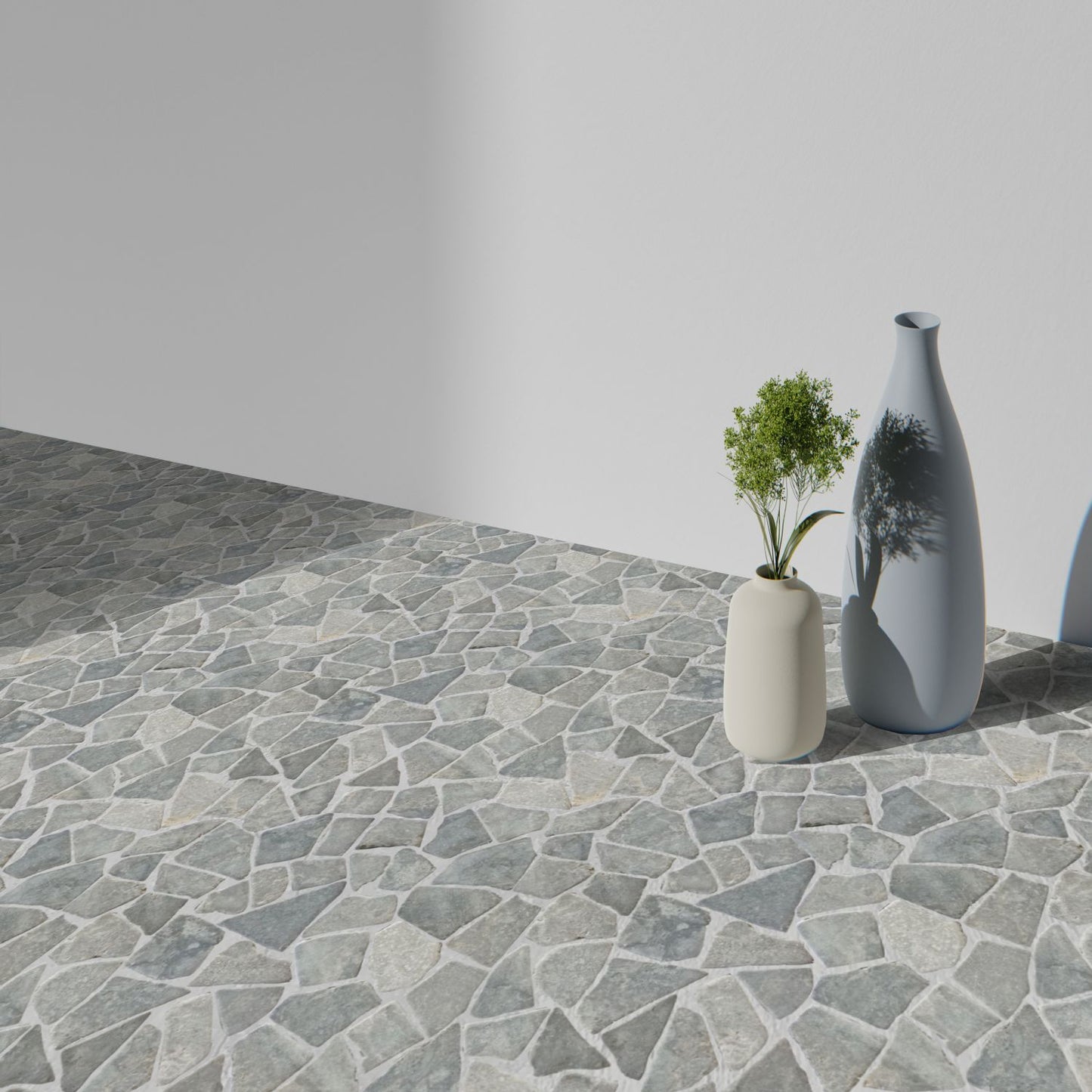Ash Grey Random Mosaic Wall & Floor Tile