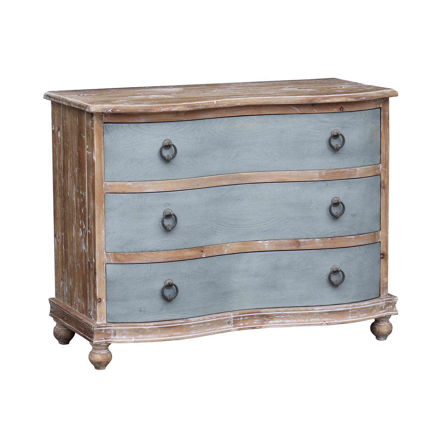 Madelyn 3 Drawer Chest, driftwood/seasalt blue