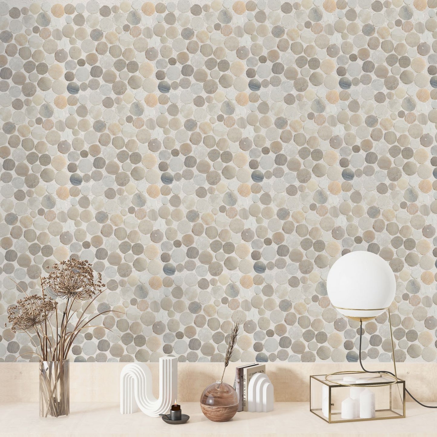 Sunset Round Mosaic Wall & Floor Tile