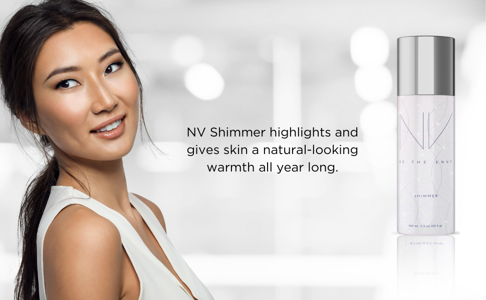 NV Perfecting Mist SHIMMER Buildable Coverage Professional Airbrush Makeup with Plant-based Stem Cell Polypeptides, Vitamins