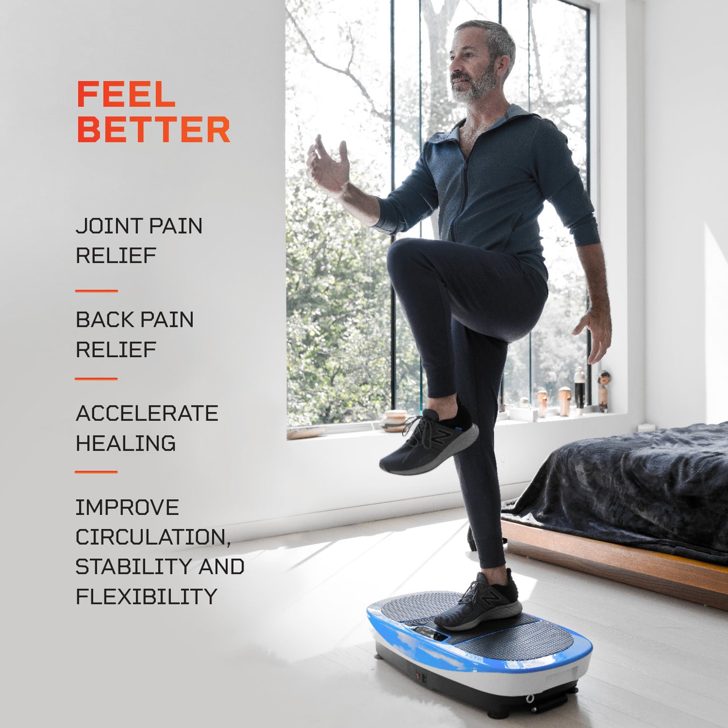 LifePro Rumblex Max 4D Vibration Plate Exercise Machine with Loop Resistance Bands - Full Body Workout Equipment for Home Fitness, Shaping, Training, Recovery, Weight Loss