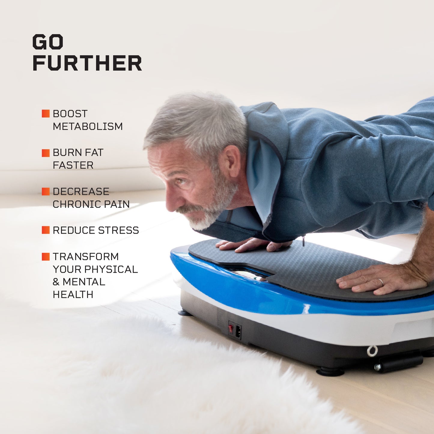 LifePro Rumblex Max 4D Vibration Plate Exercise Machine with Loop Resistance Bands - Full Body Workout Equipment for Home Fitness, Shaping, Training, Recovery, Weight Loss