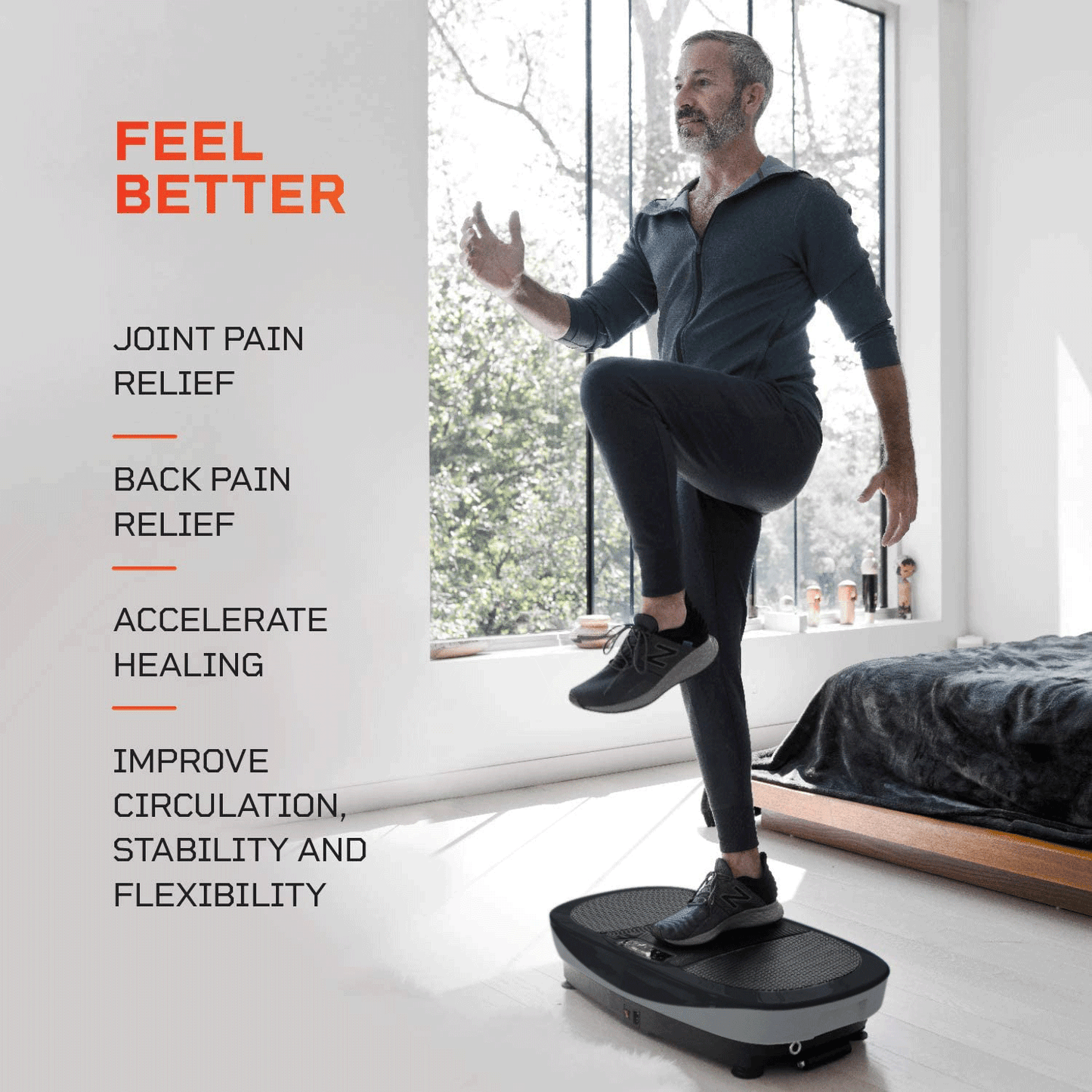 LifePro Rumblex Max 4D Vibration Plate Exercise Machine with Loop Resistance Bands - Full Body Workout Equipment for Home Fitness, Shaping, Training, Recovery, Weight Loss