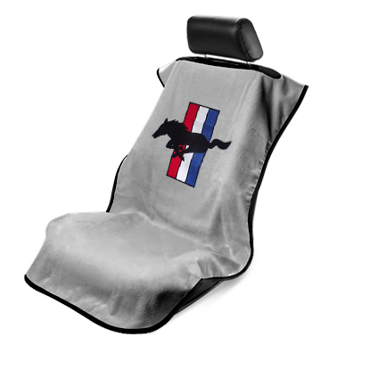 Seat Armour Mustang Pony Grey Seat Protector Towel, 1 Pack