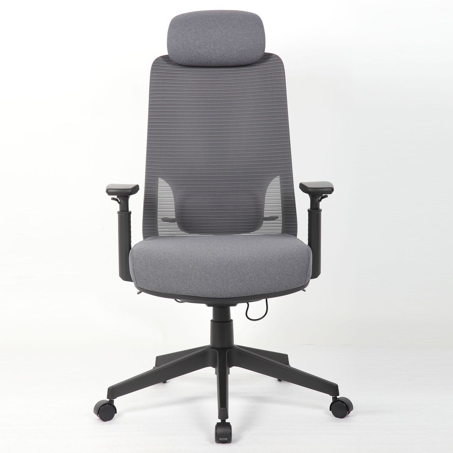 High Back Breathable Ergonomic Office Chair With Adjustable Headrest & 5D Armrest, Height Adjustable Swivel - Antique Gray