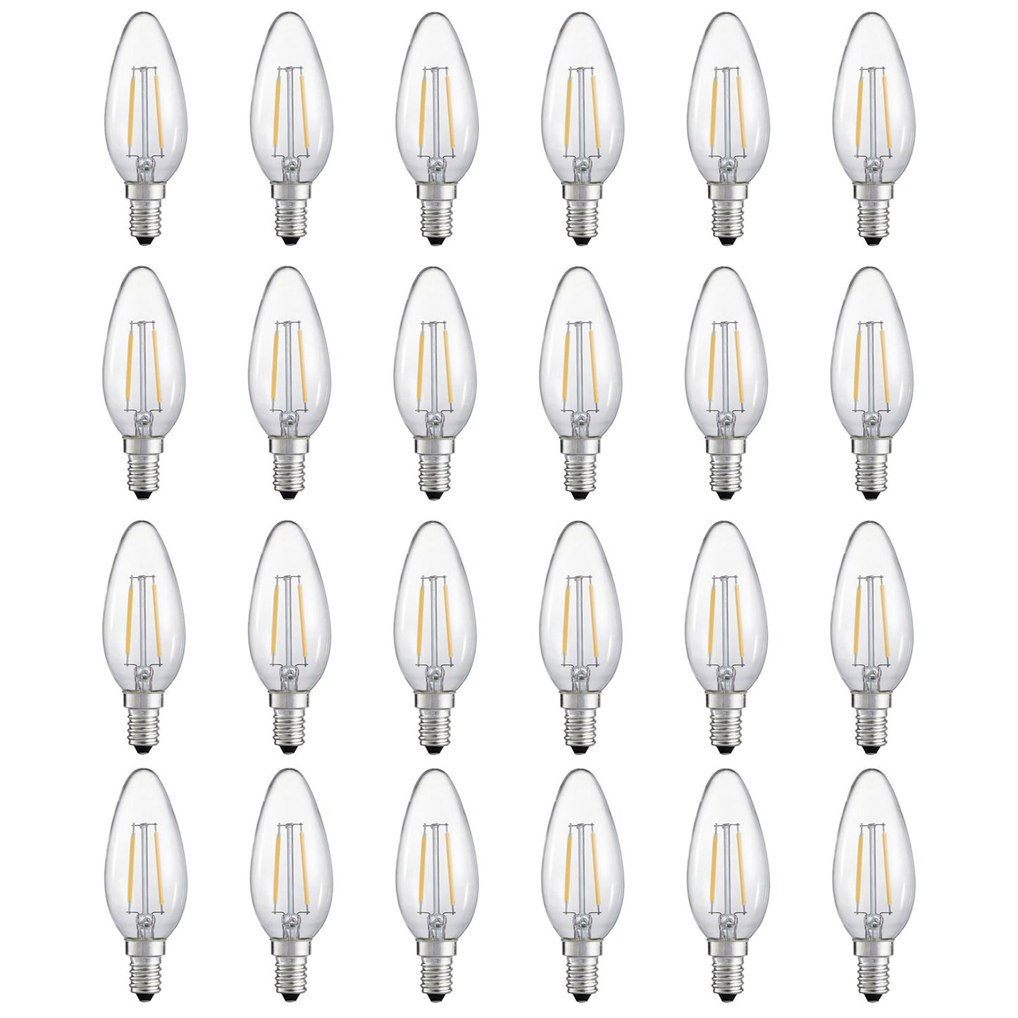 2W Candelabra Dimmable LED Bulb 2700k E12 Base