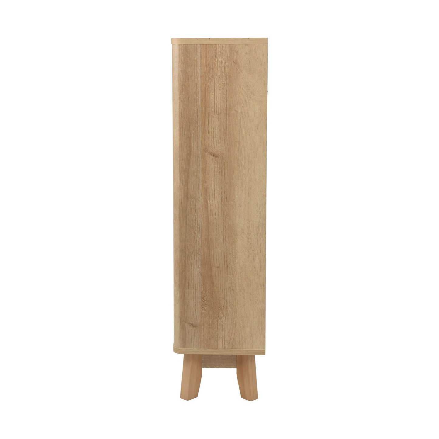 Entryway Shoe Cabinet With Flip Down Storage, Ultra Thin Freestanding Design For Home Use - Oak