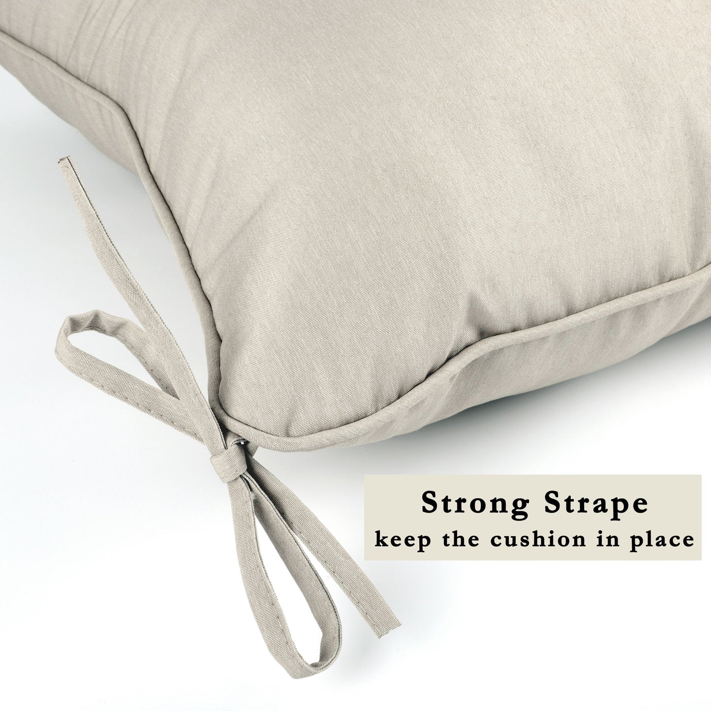 Outdoor Deep Seat Cushions For Patio Furniture Waterproof Set - Beige