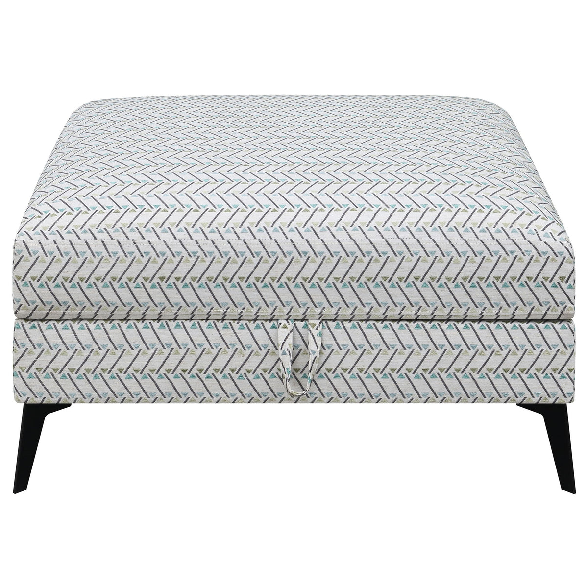 Harrison - Upholstered Storage Ottoman - Gray / Black