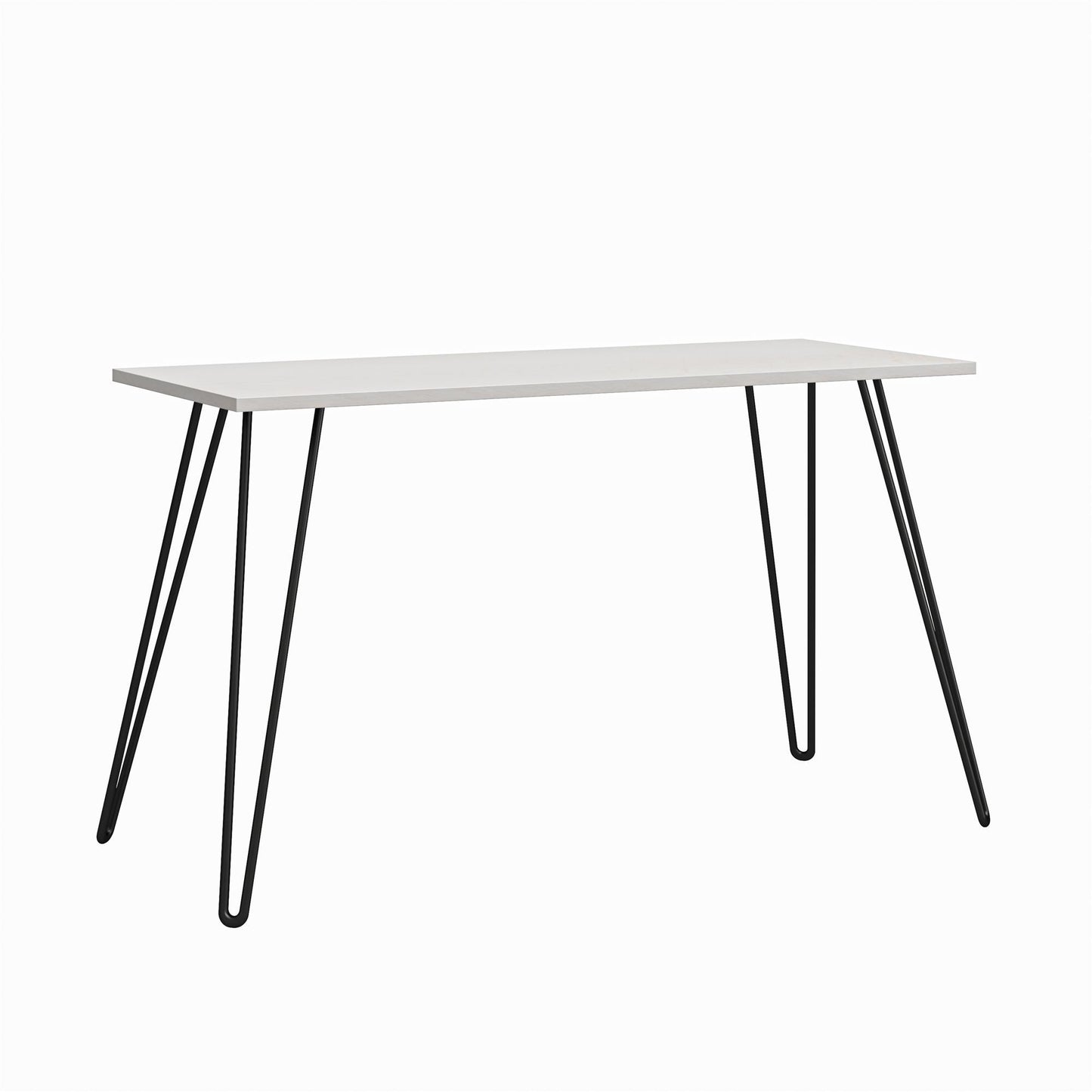 Writing Desk With Hairpin Legs For Study Or Work - White Oak