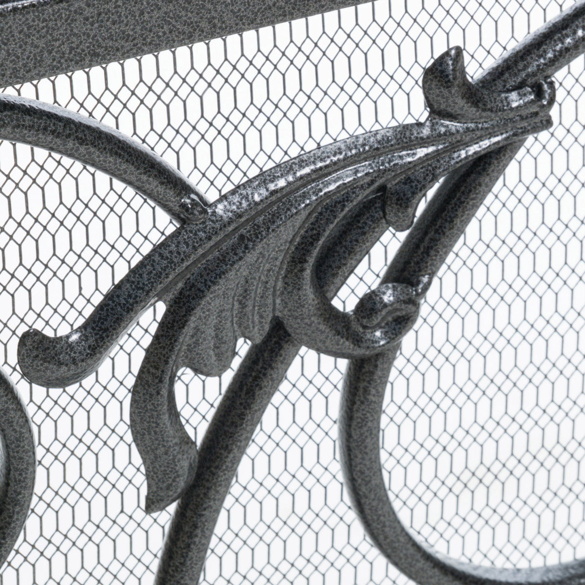 Darcie - Wrought Fireplace Screen, Ornate Design