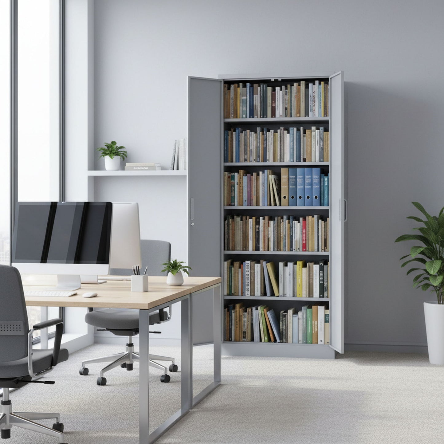 Ironclad - Storage Cabinet With Locking Doors And 4 Adjustable Shelves