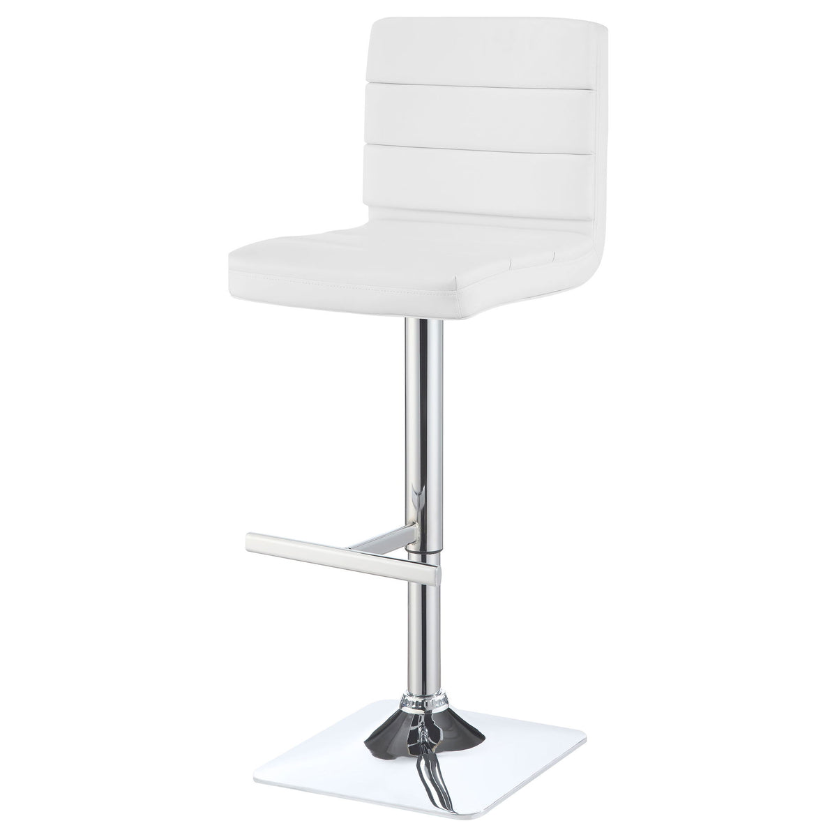 Fresco - Upholstered Adjustable Bar Stool (Set of 2) - White