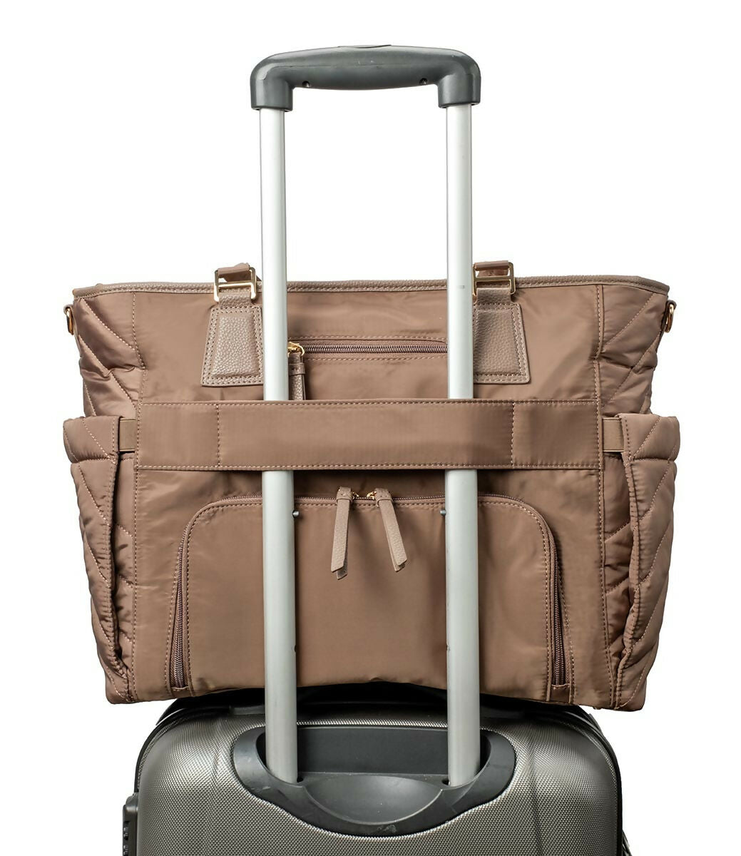 MinkeeBlue Puffer Ella Tote with Lunch & Shoe Bag