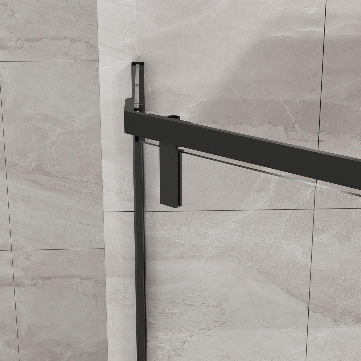 Durable Hardware Neo Angle Frameless Shower Door With Acrylic Base Combo