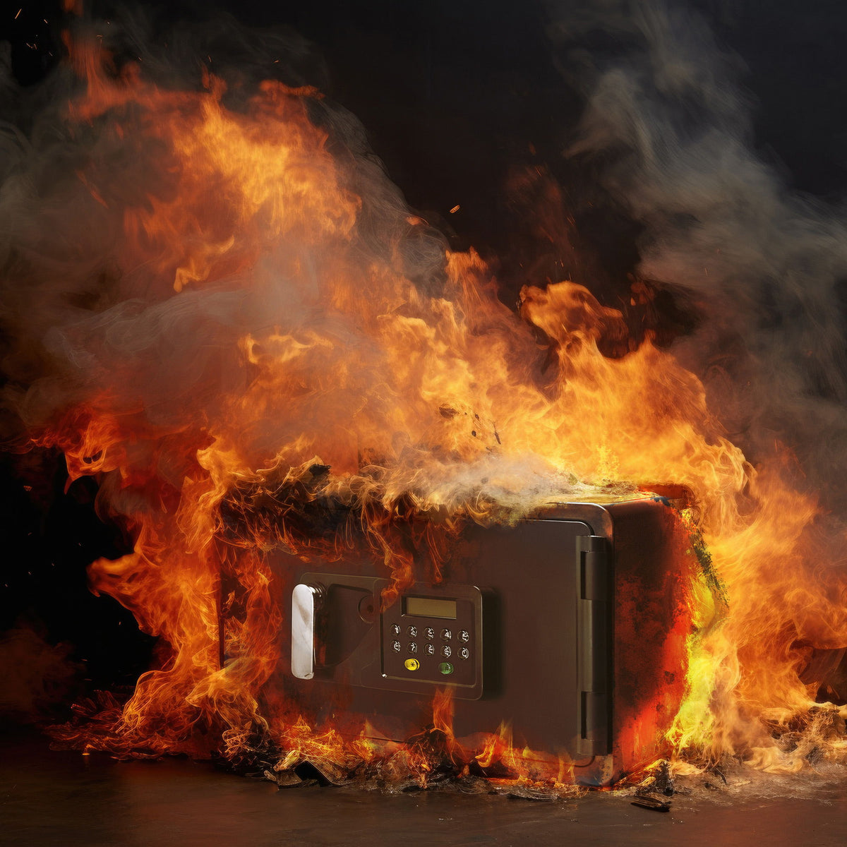 0.54 Cubic Ft Keypad Fireproof Security Safe - Black