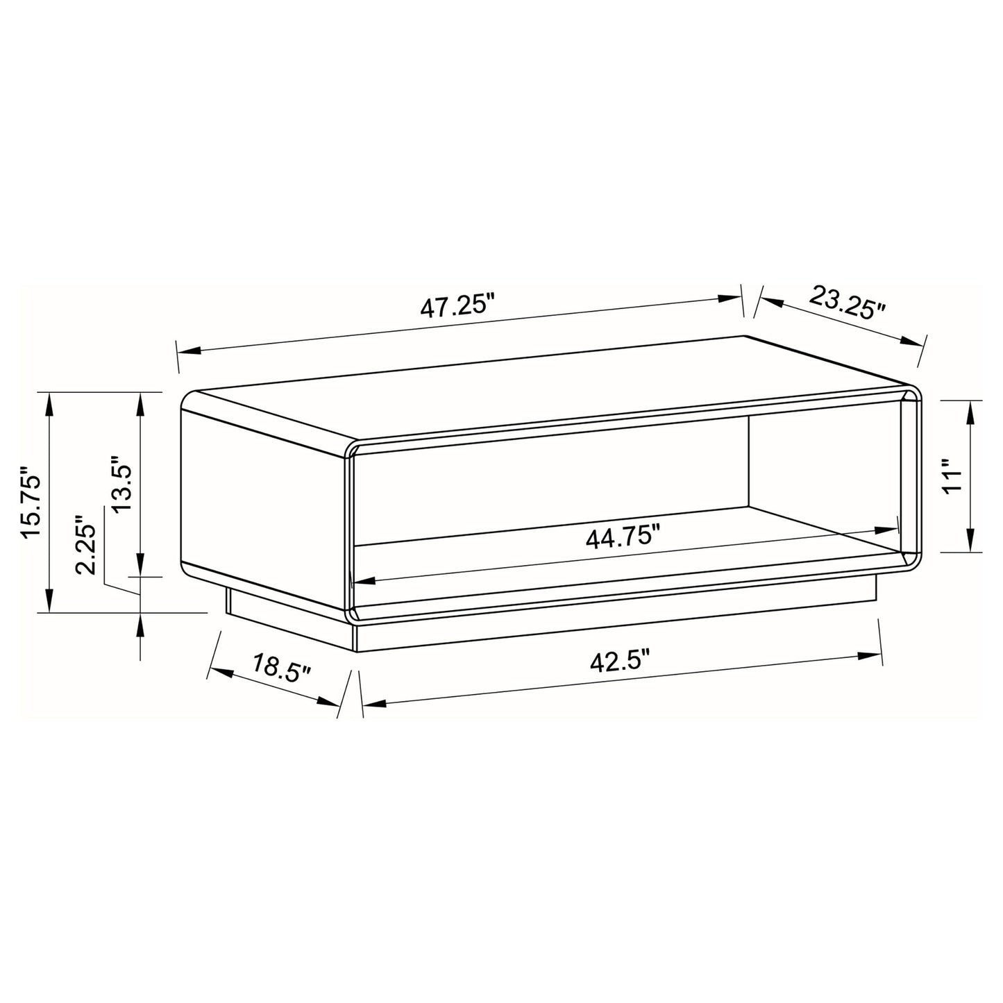 Fletcher - Table With Open Shelf