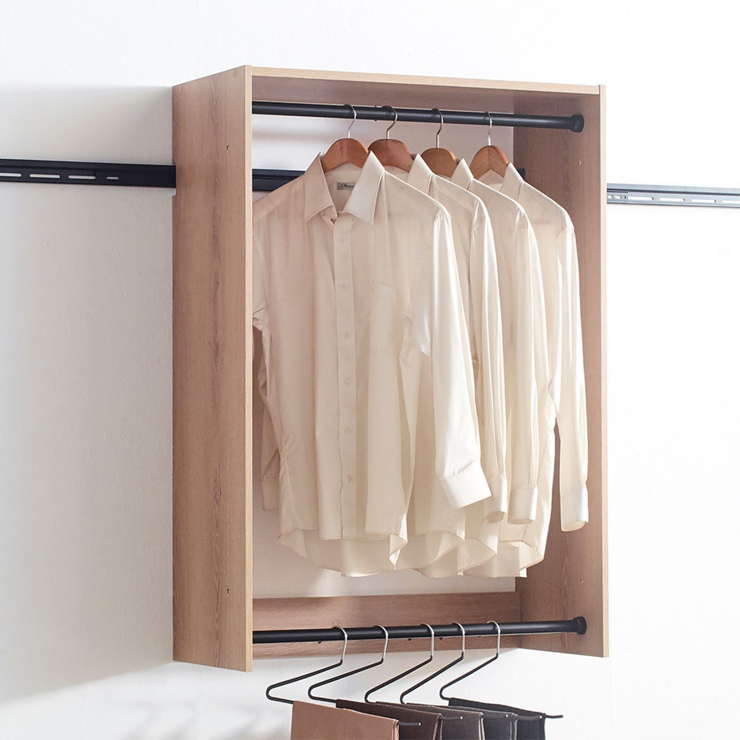 Devi - Wall Mounted Wood Closet System & Modular Units