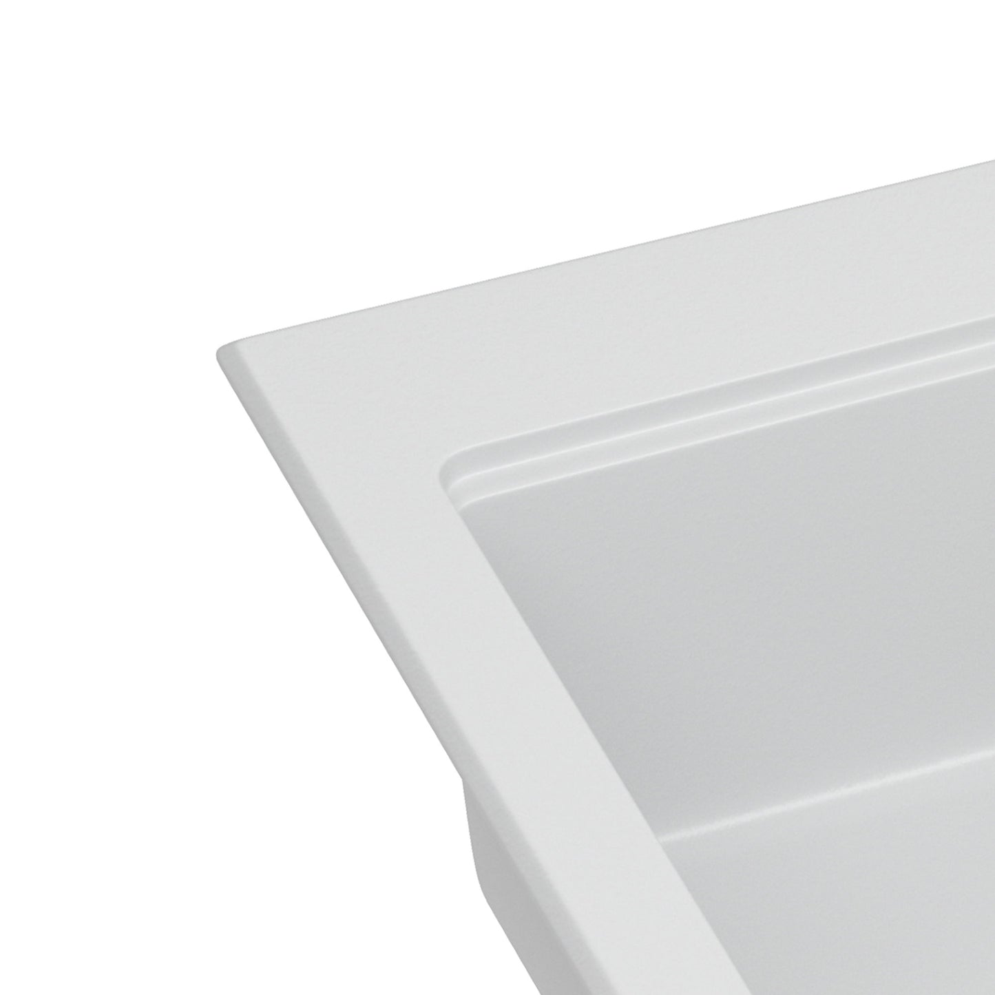 Quartz Kitchen Sink 30" X 22" Granite Composite Workstation Drop In Sink - White