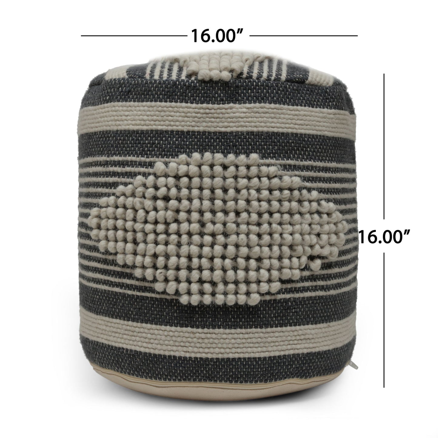 Diamond - Handcrafted Cylindrical Pouf