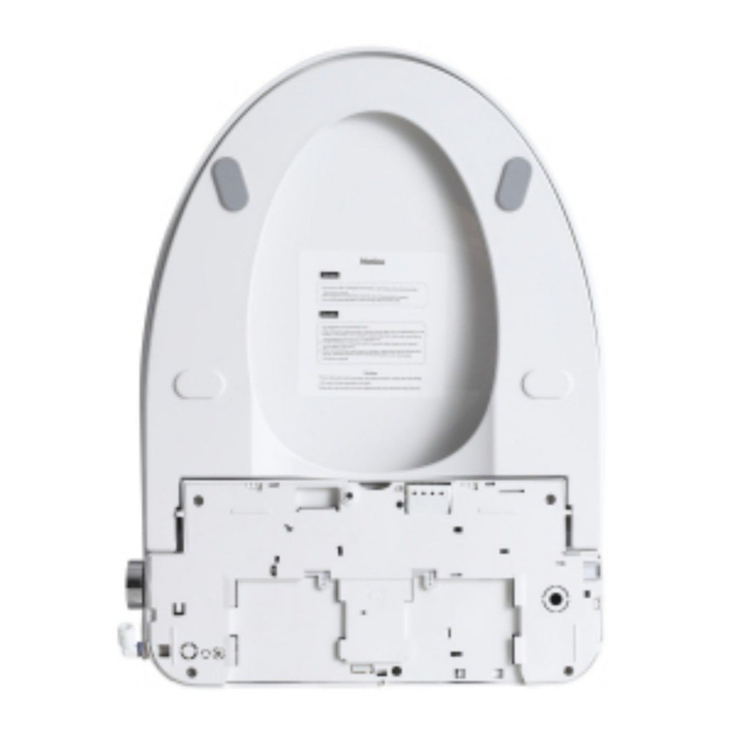 Smart Bidet Toilet Seat & Side Knob Adjustable Heated Seat With Water Temperature And Pressure Adjustment Portable Bidet - White