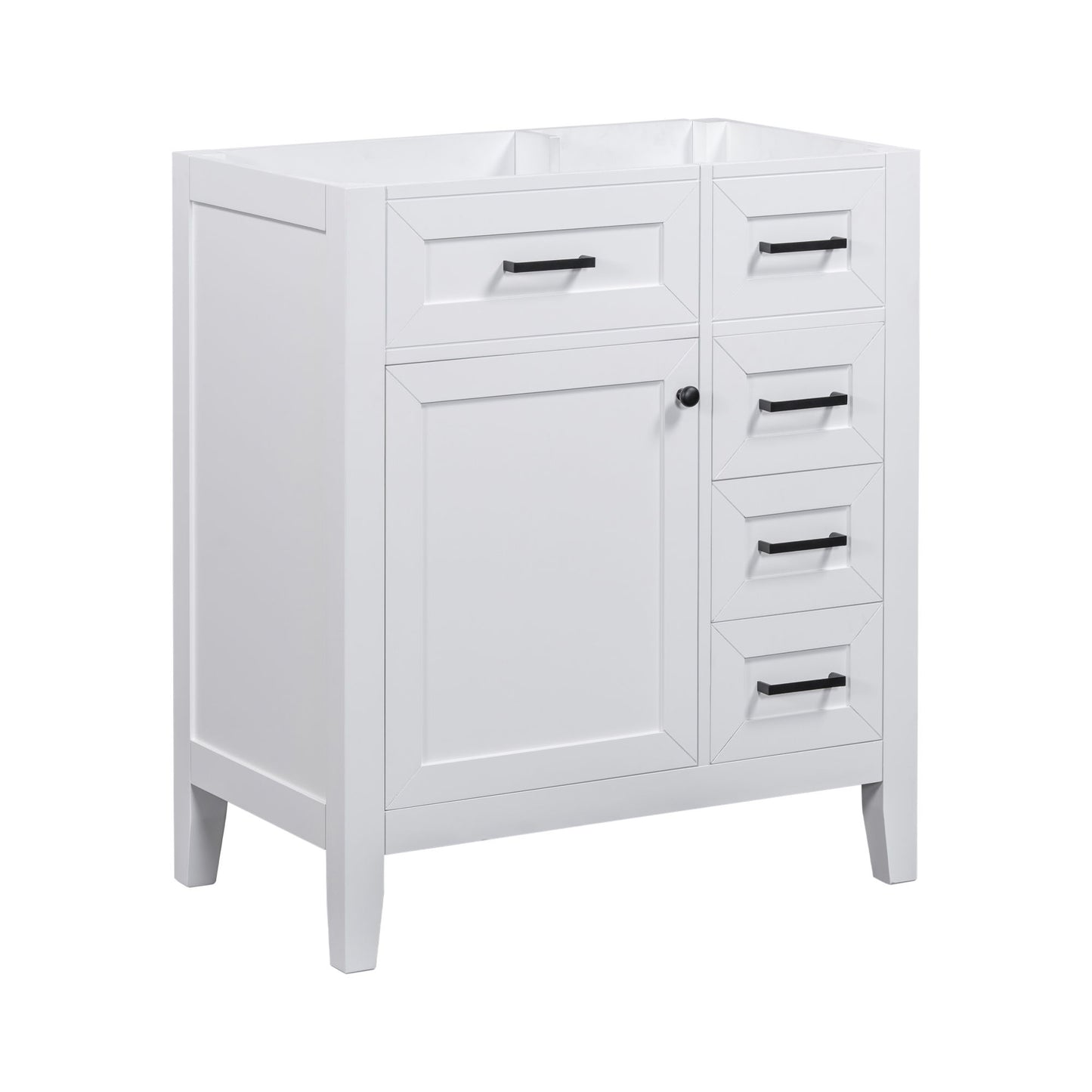 Modern Bathroom Vanity Base Only With Drawers, Freestanding Design