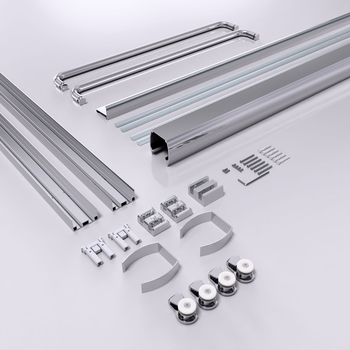 Modern Semi Frameless Double Sliding Shower Door