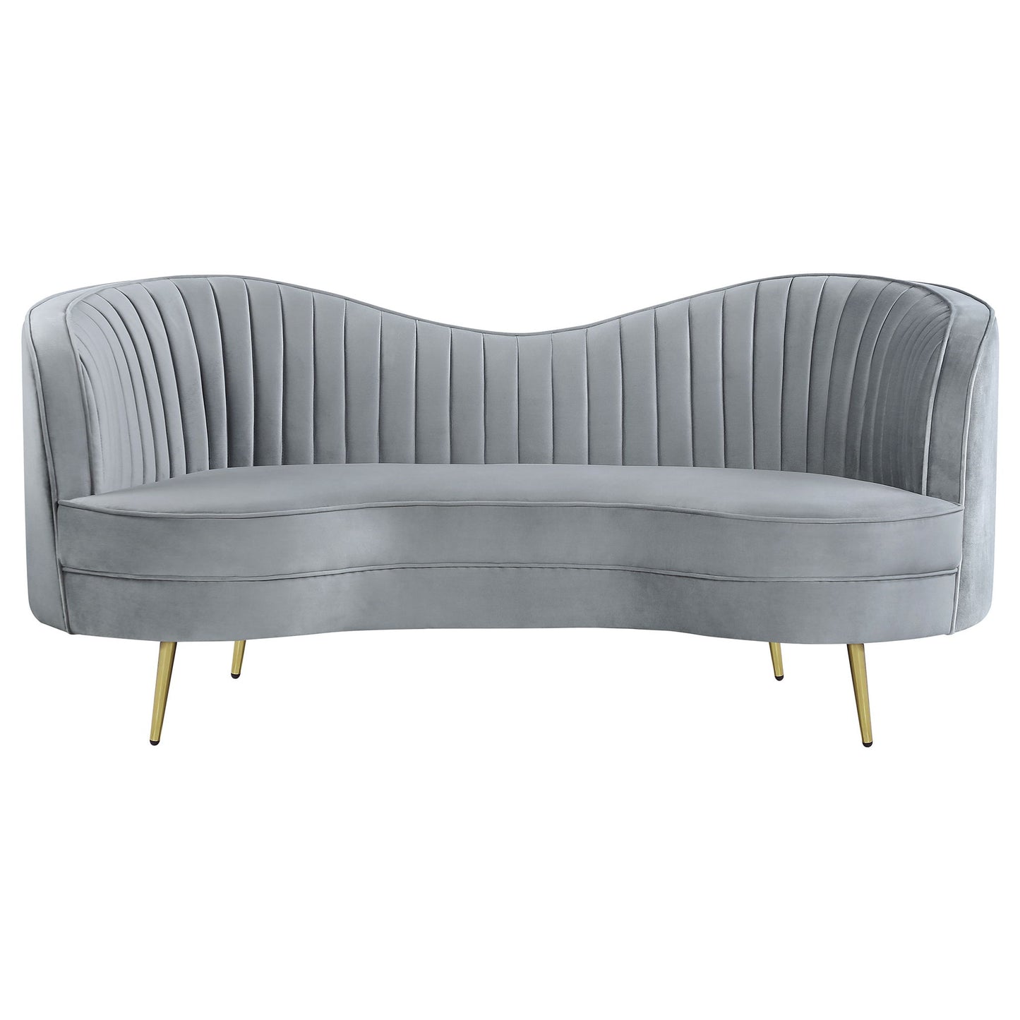 Sienna - 2 Piece Back Living Room Set, Sofa & Loveseat - Gray