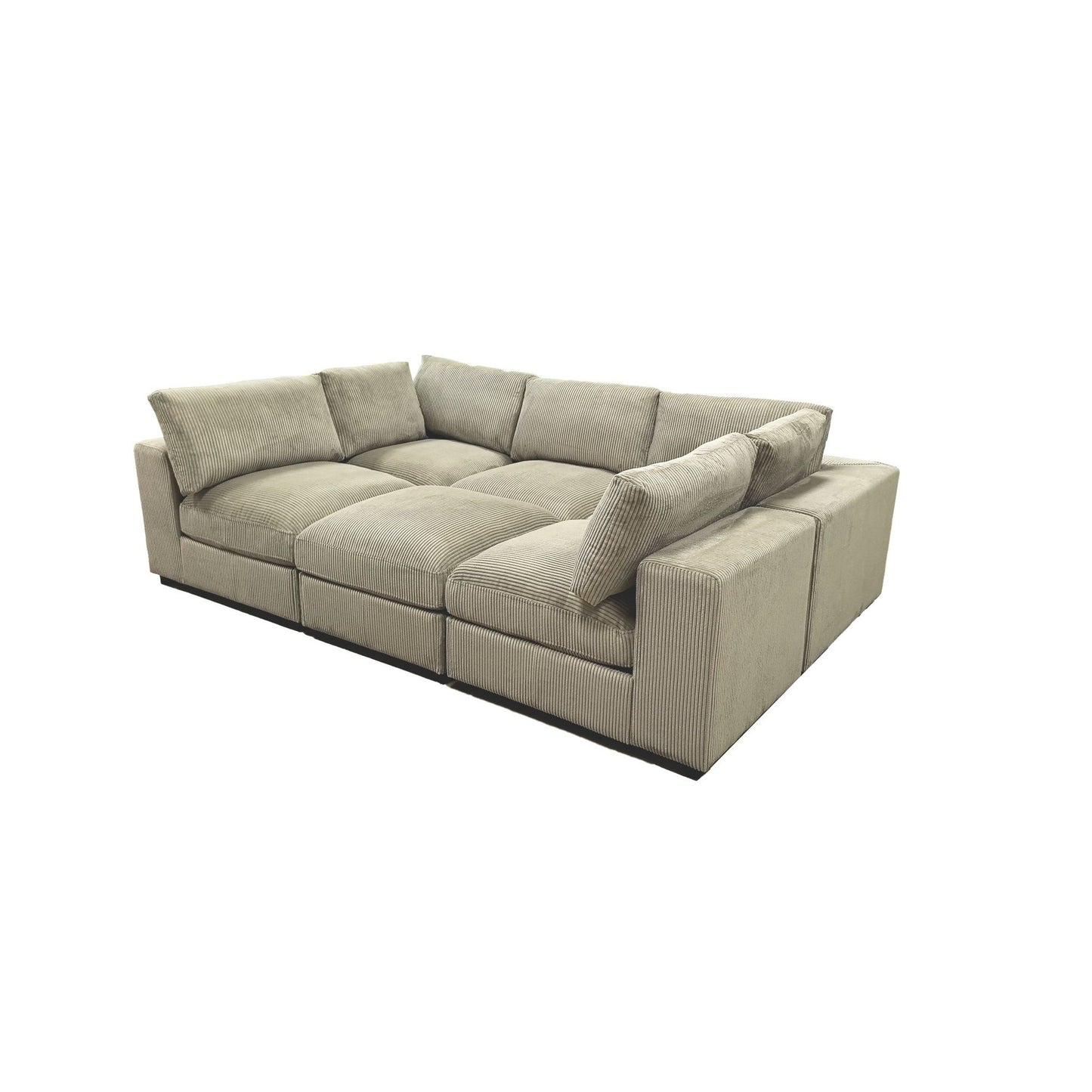 Reversible Modular Sectional Sofa With Custom Configuration