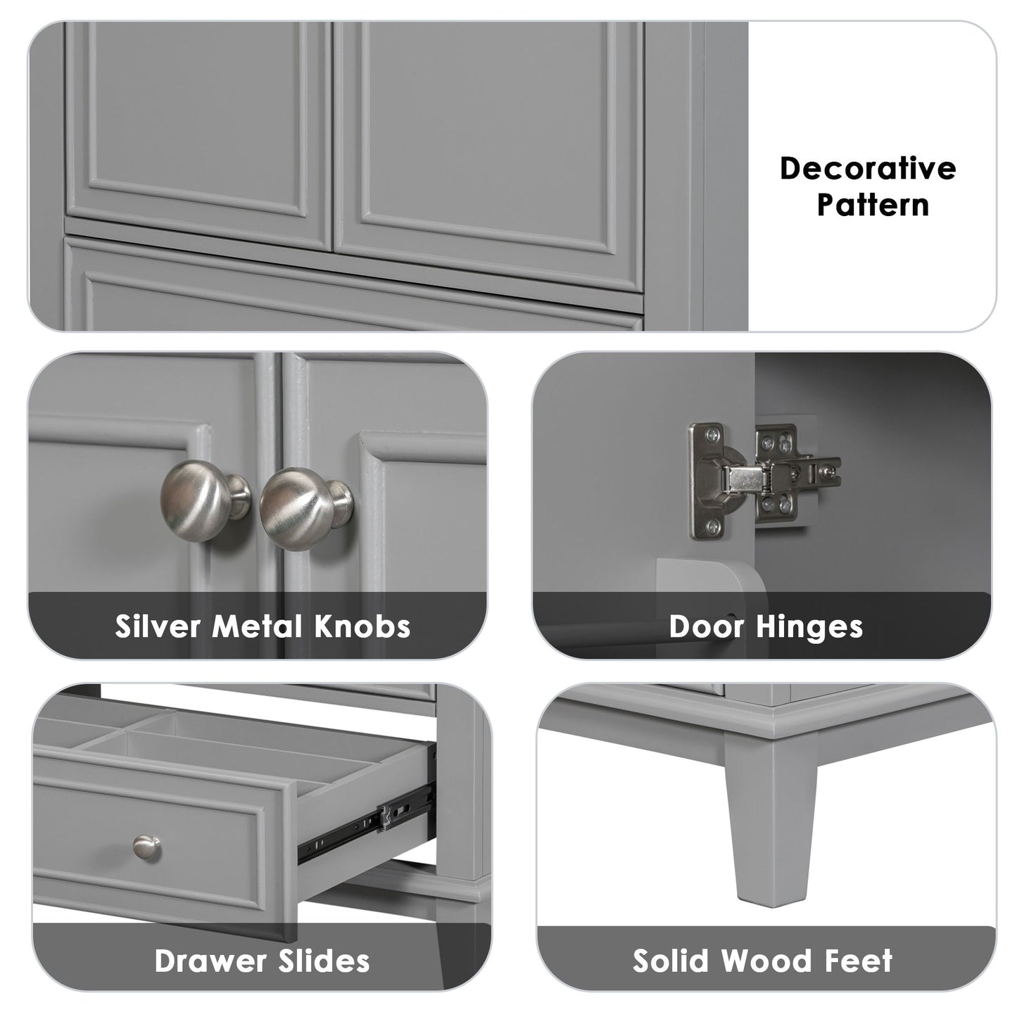 Modern Bathroom Vanity Base Only With Doors And Drawer